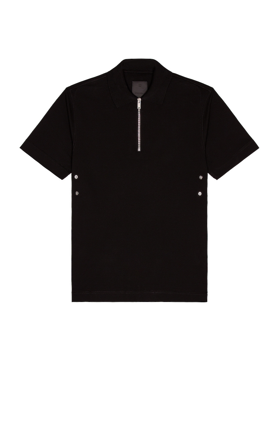 Image 1 of Givenchy Classic Fit Zip Polo With Eyelets in Black