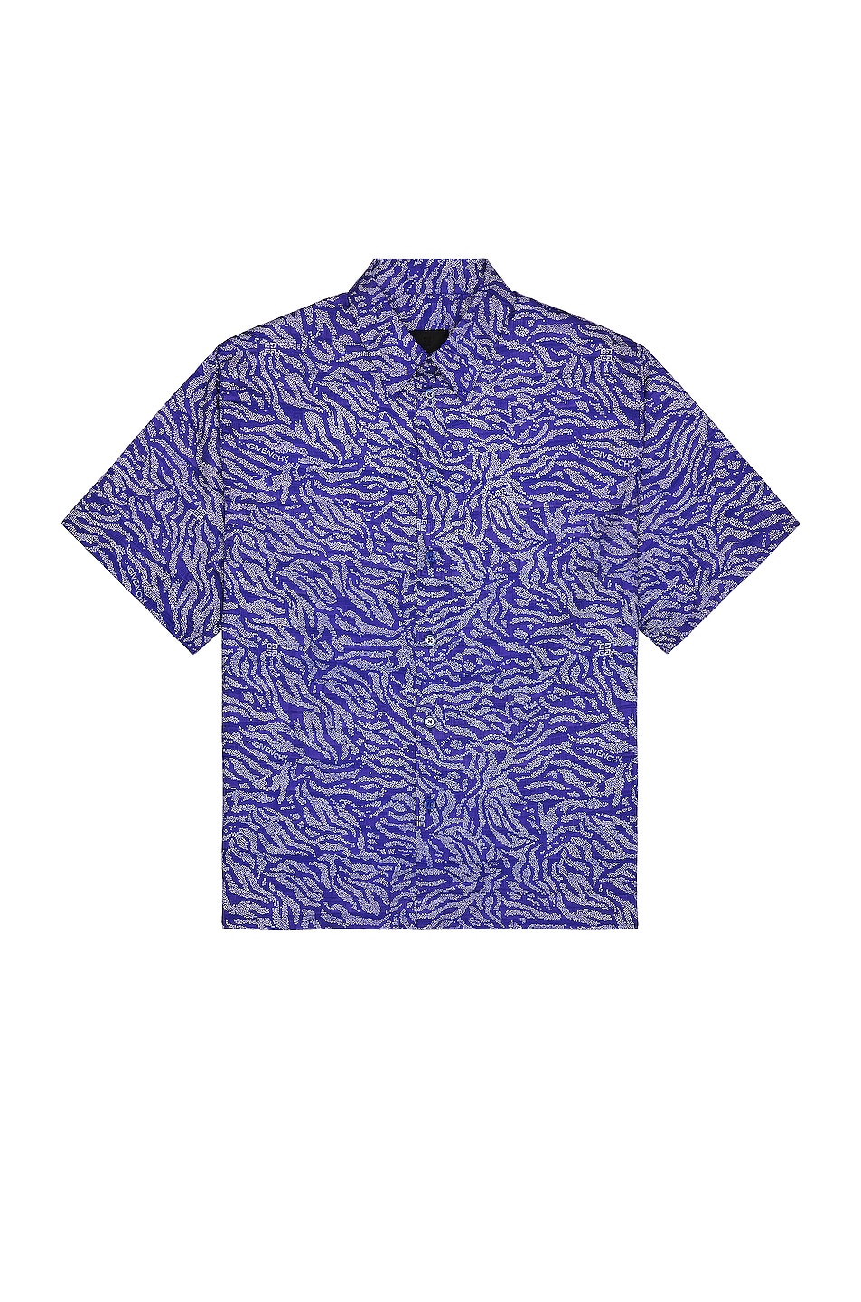 Image 1 of Givenchy Boxy Fit Print Shirt in Blue & White