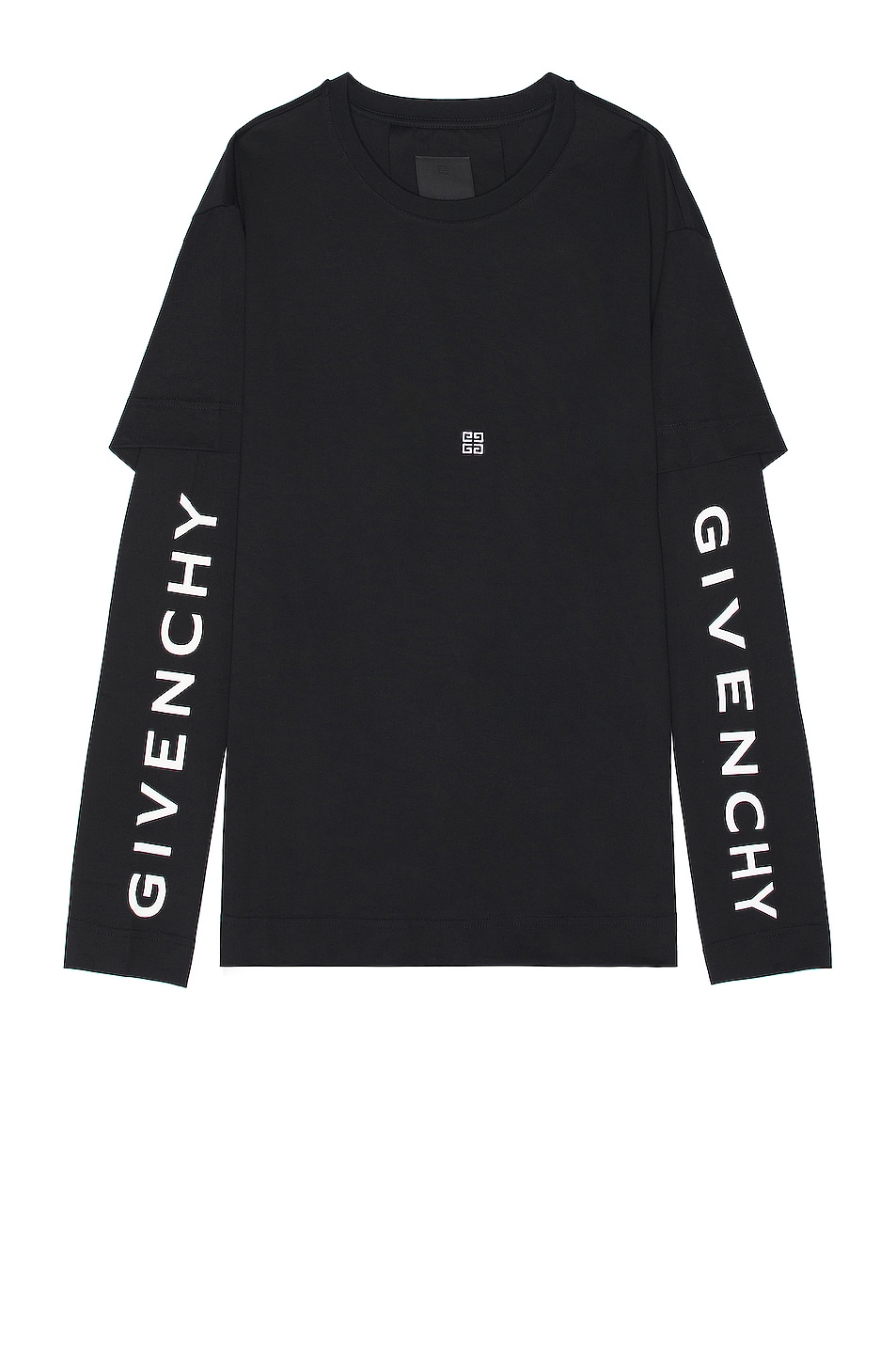 Image 1 of Givenchy Double Layer T Shirt in Black