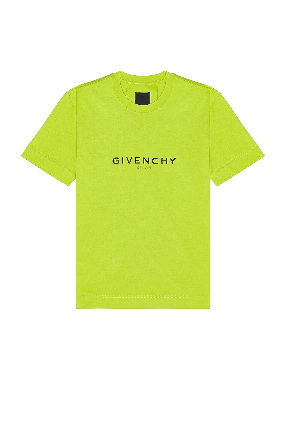 Image 1 of Givenchy Slim Fit Reverse Print T Shirt in Citrus Green