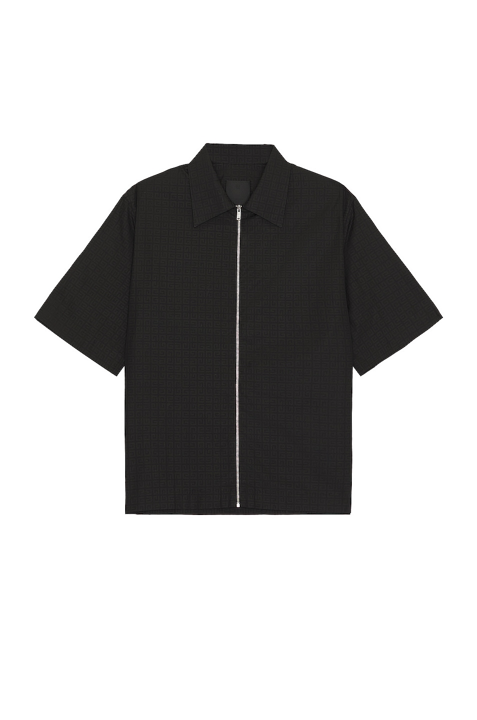 Image 1 of Givenchy Short Sleeves Boxy Fit Zipped Shirt in Black