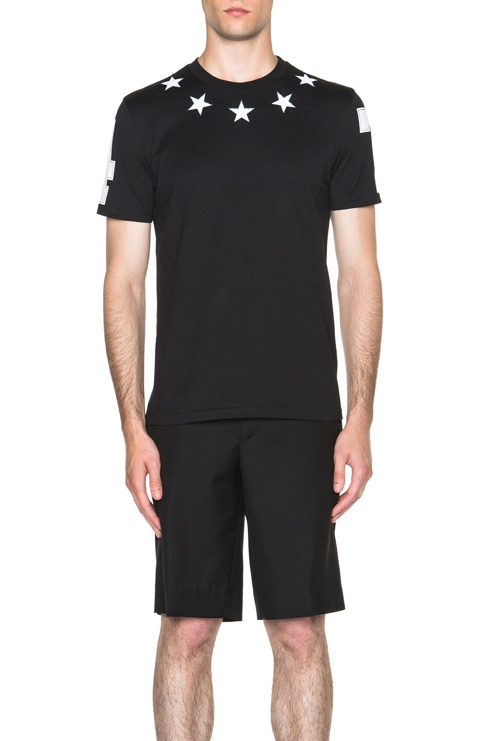 Image 1 of Givenchy Star Collar Tee in Black