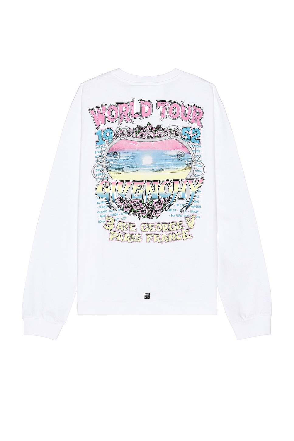 Image 1 of Givenchy Boxy Fit Long Sleeves Tee in White