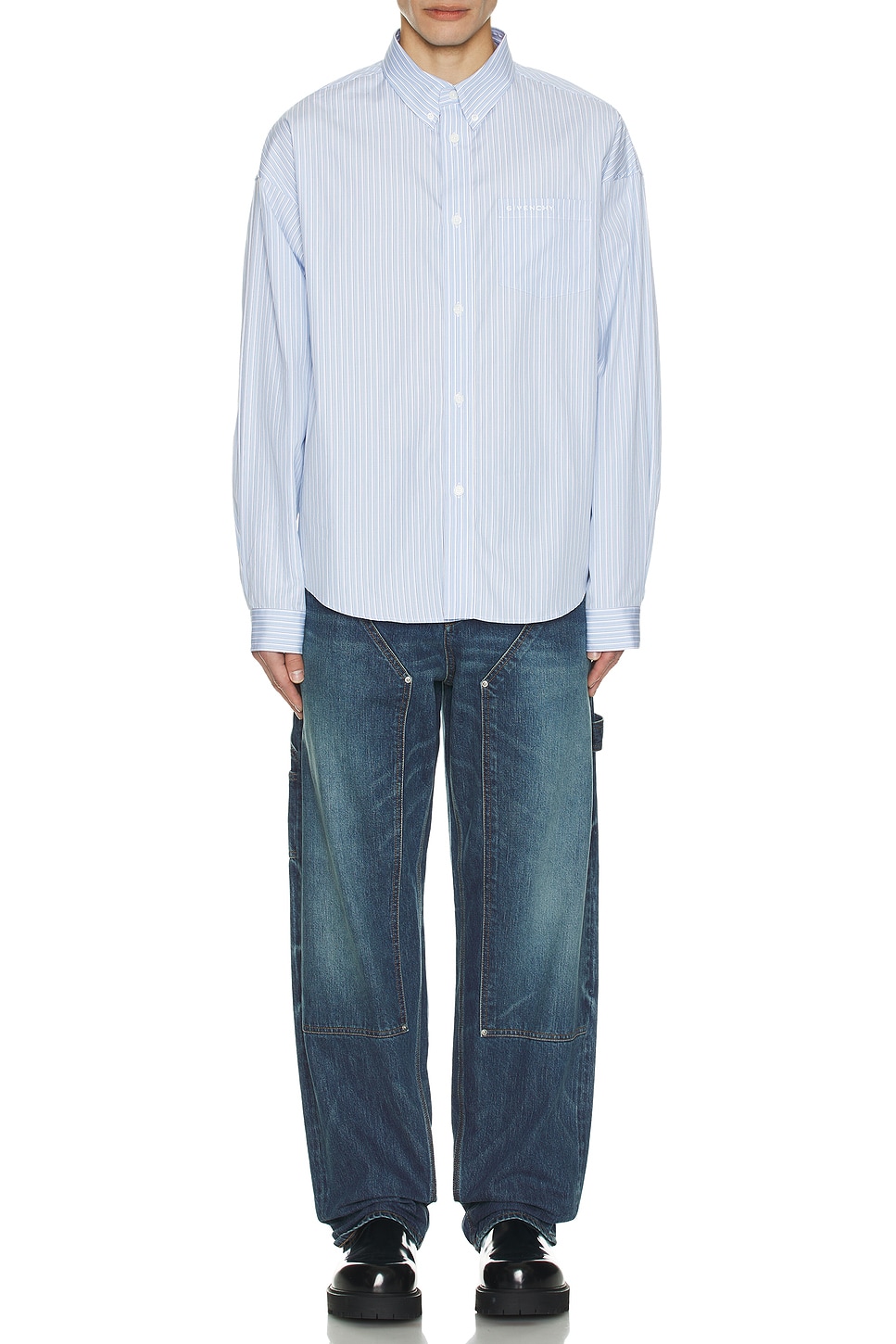 Image 1 of Givenchy Long Sleeve Shirt in Light Blue