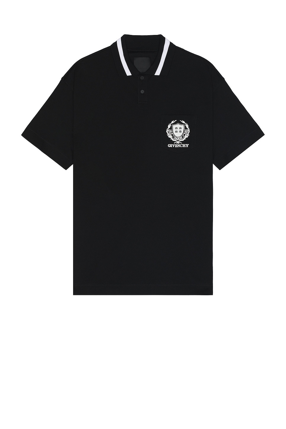 Image 1 of Givenchy Short Sleeve Polo in Black