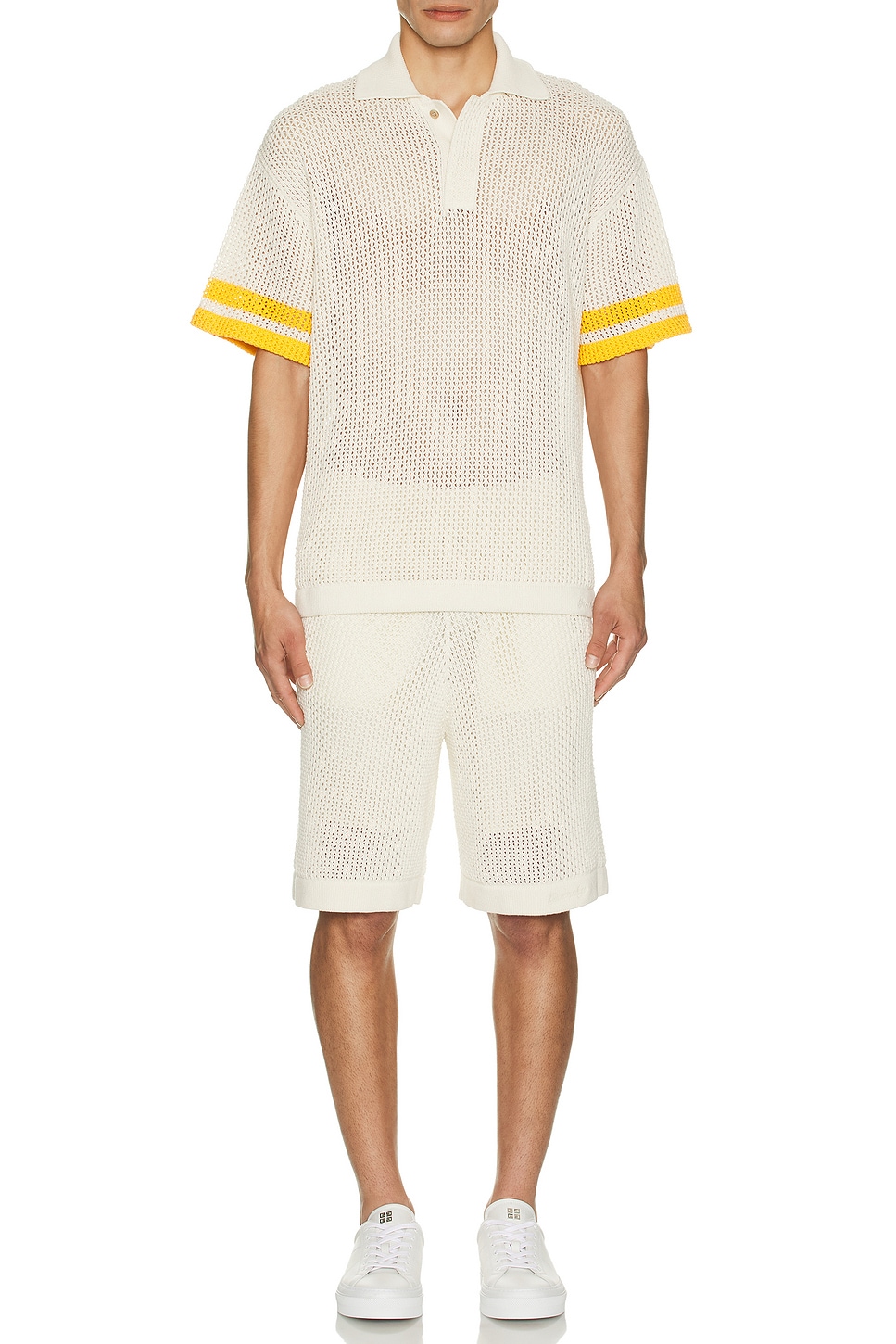 Image 1 of Givenchy Knitted Polo Shirt in Ivory