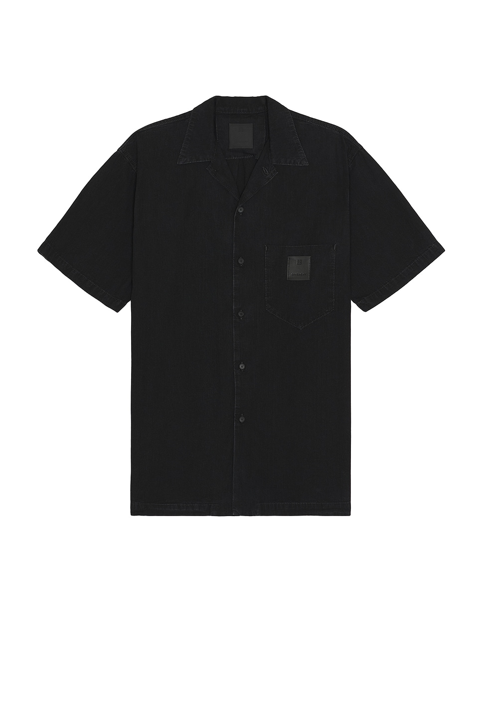 Image 1 of Givenchy Branded Short Sleeve Shirt in Black