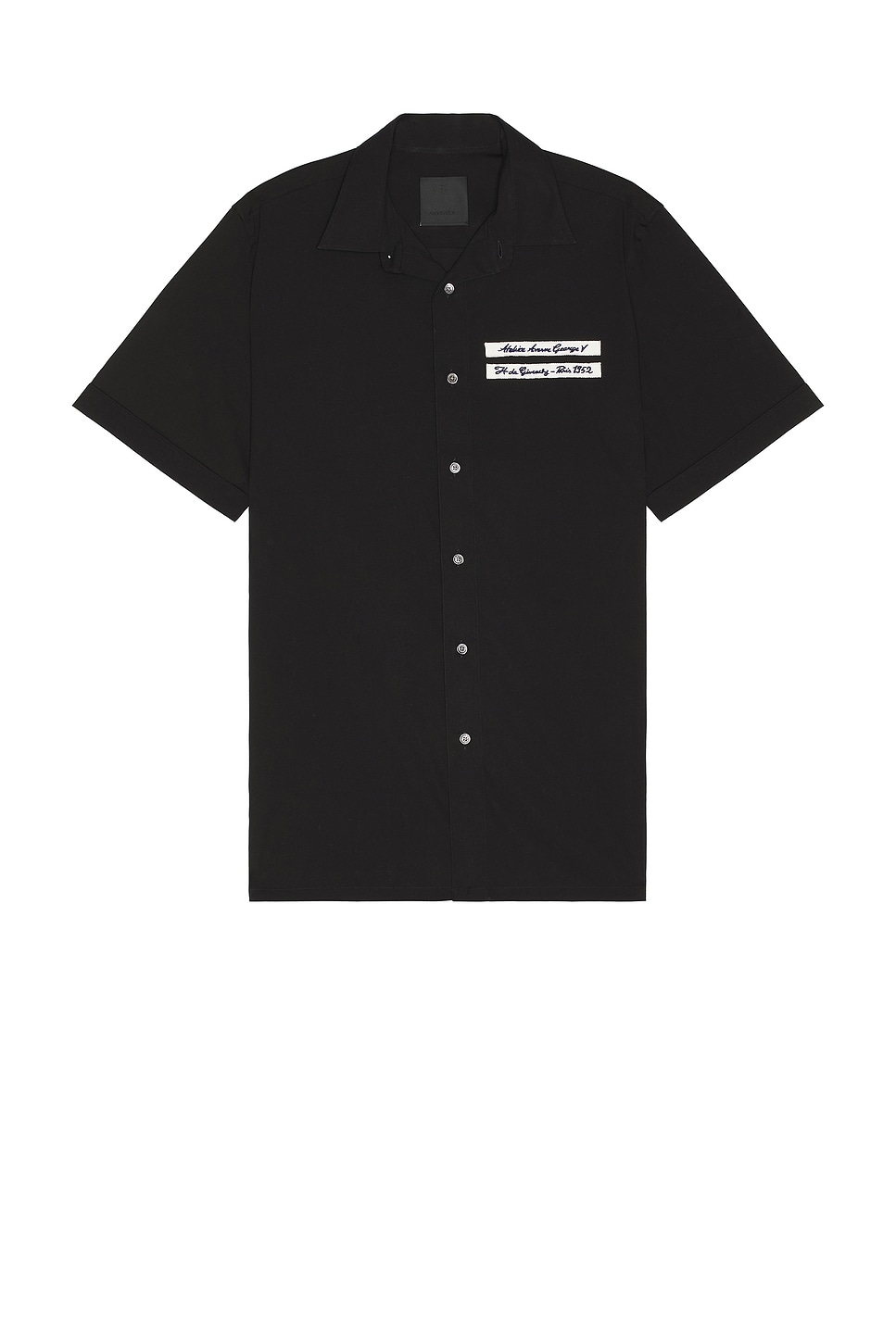 Image 1 of Givenchy Military Hubert Short Sleeve Shirt in Black