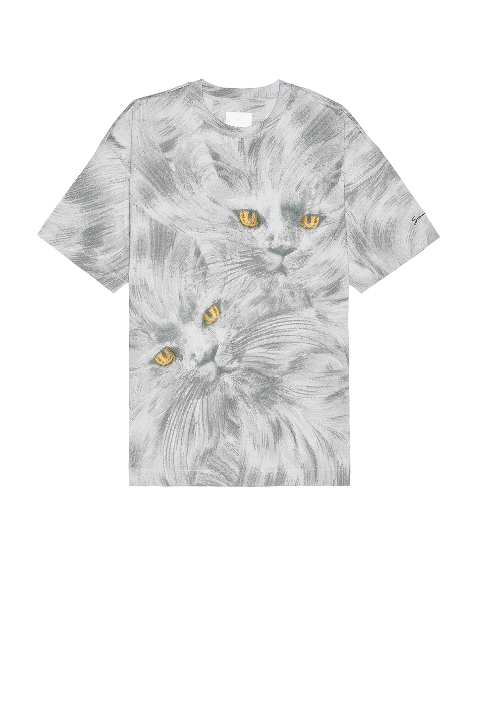 Shop Givenchy Cat Heads T-shirt In Multicolor