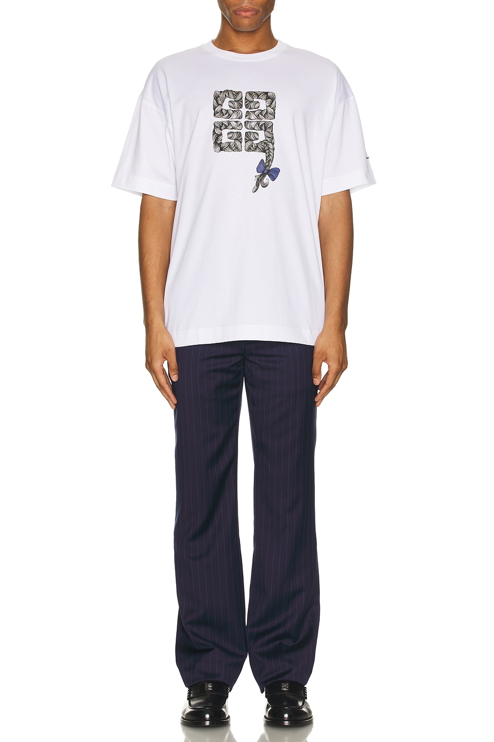 Image 1 of Givenchy Braids T-Shirt in White