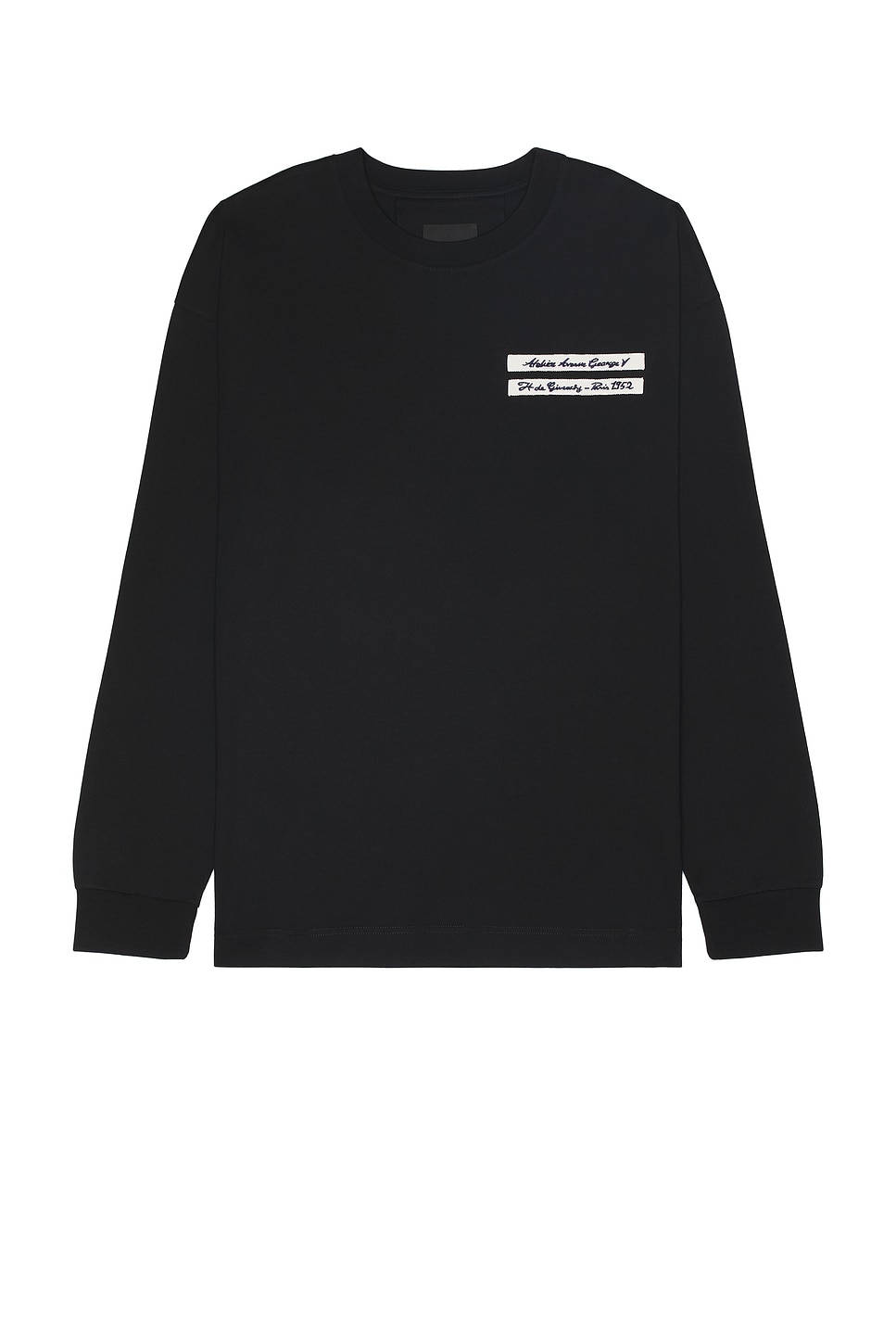 Givenchy Gros Grain Long Sleeve T-shirt In Black