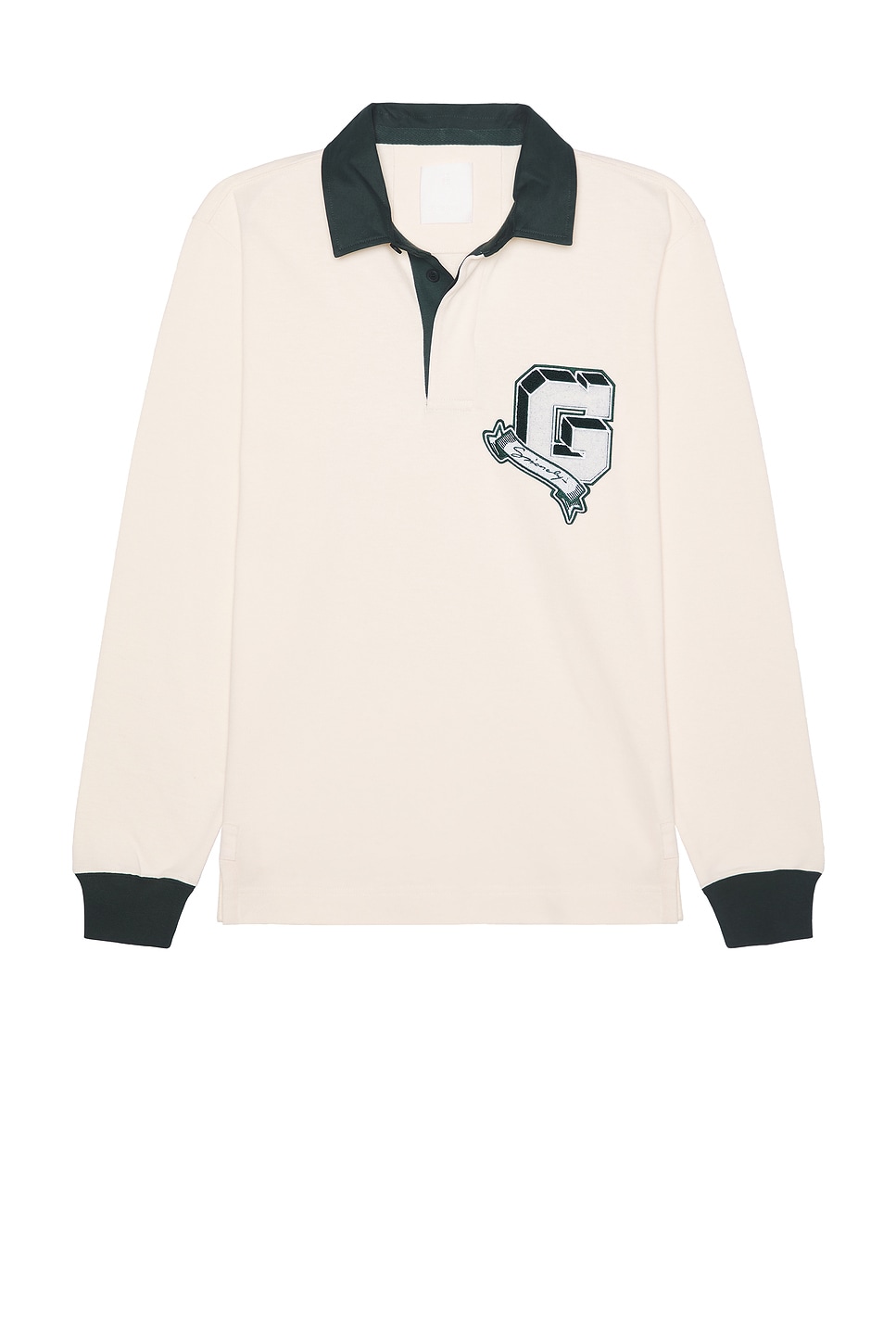 Rugby Long Sleeve Polo in Cream