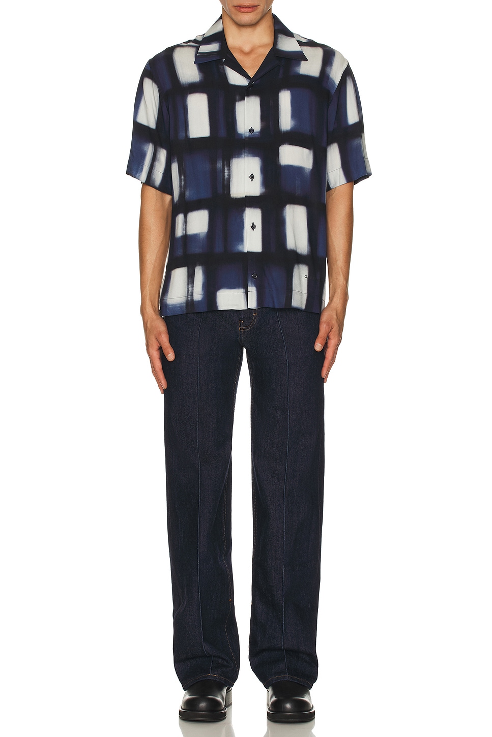 Image 1 of Givenchy Bowling Shirt in Dark Blue