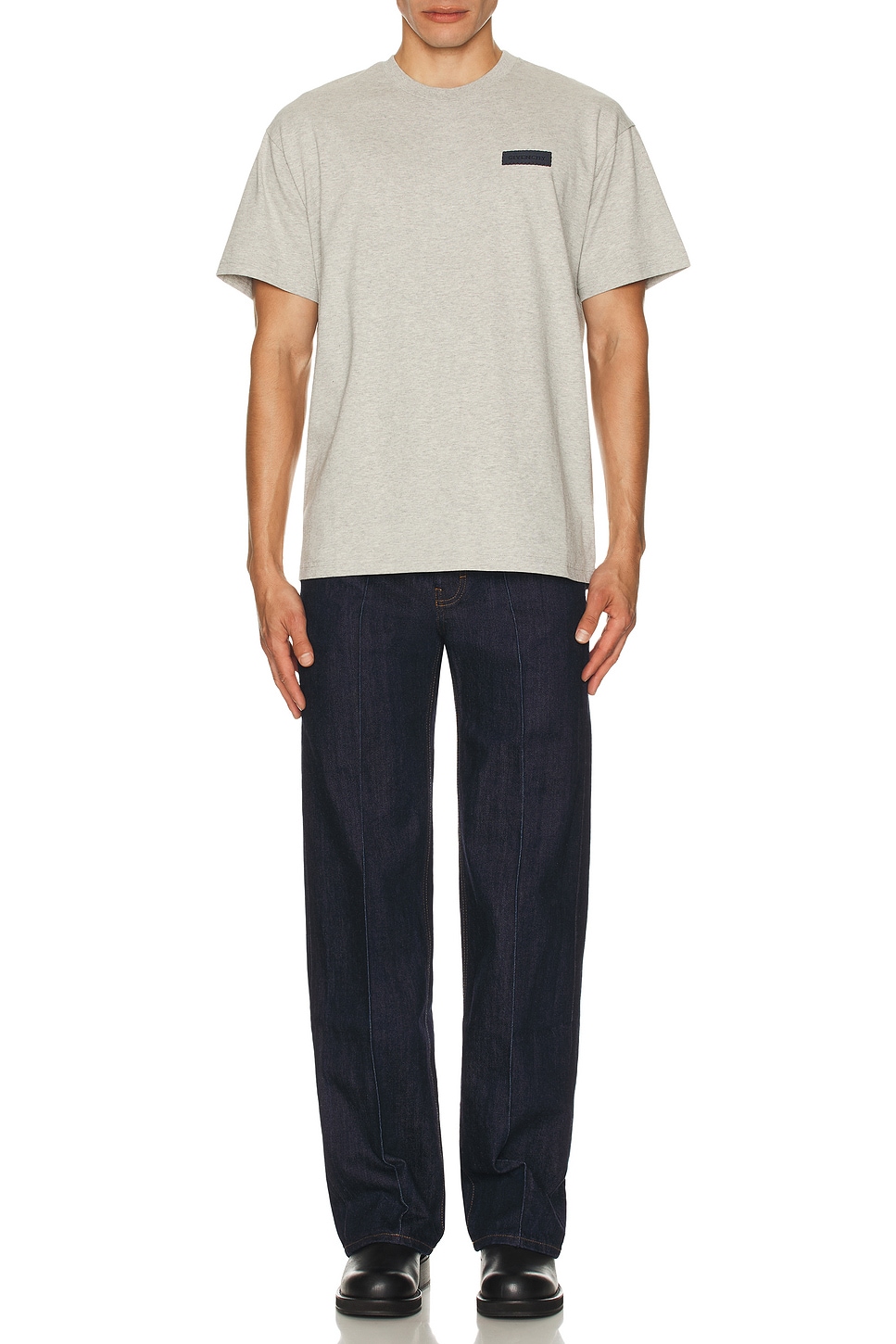 Image 1 of Givenchy Regular Fit Tee in Light Grey Melange