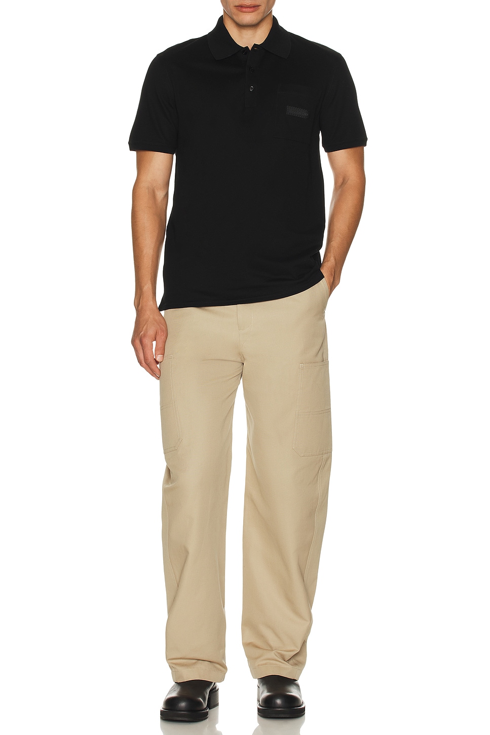 Image 1 of Givenchy Short Sleeve Polo in Black