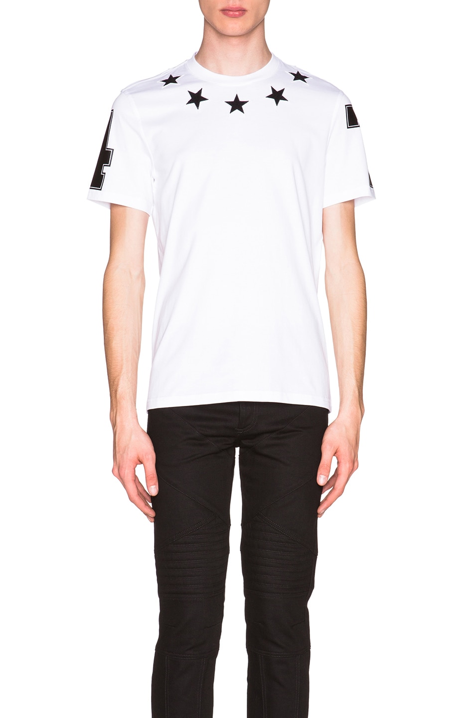 Image 1 of Givenchy Cuban Fit Star Collar 74 Tee in White