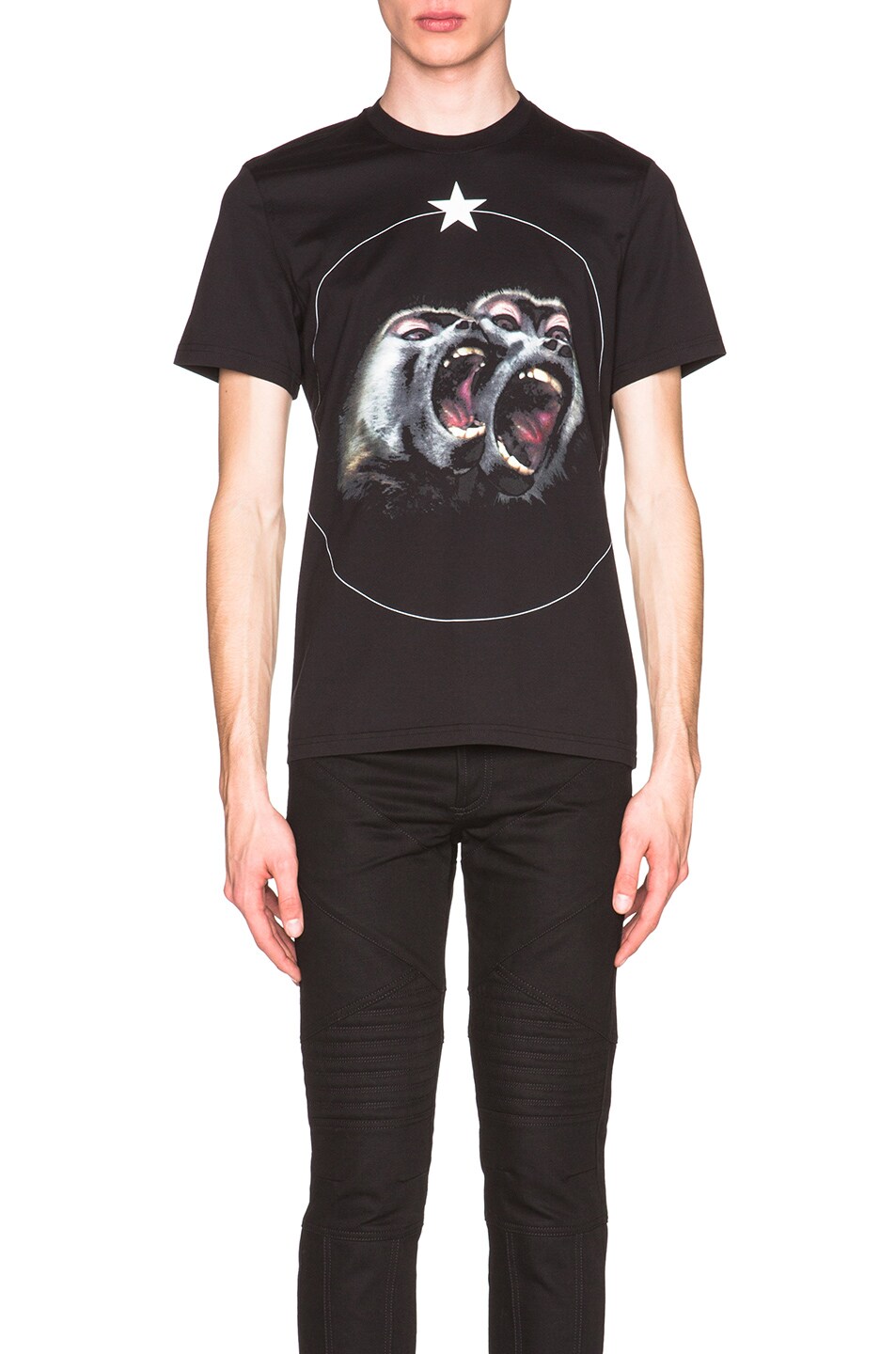 Image 1 of Givenchy Cuban Fit Monkeys Tee in Black