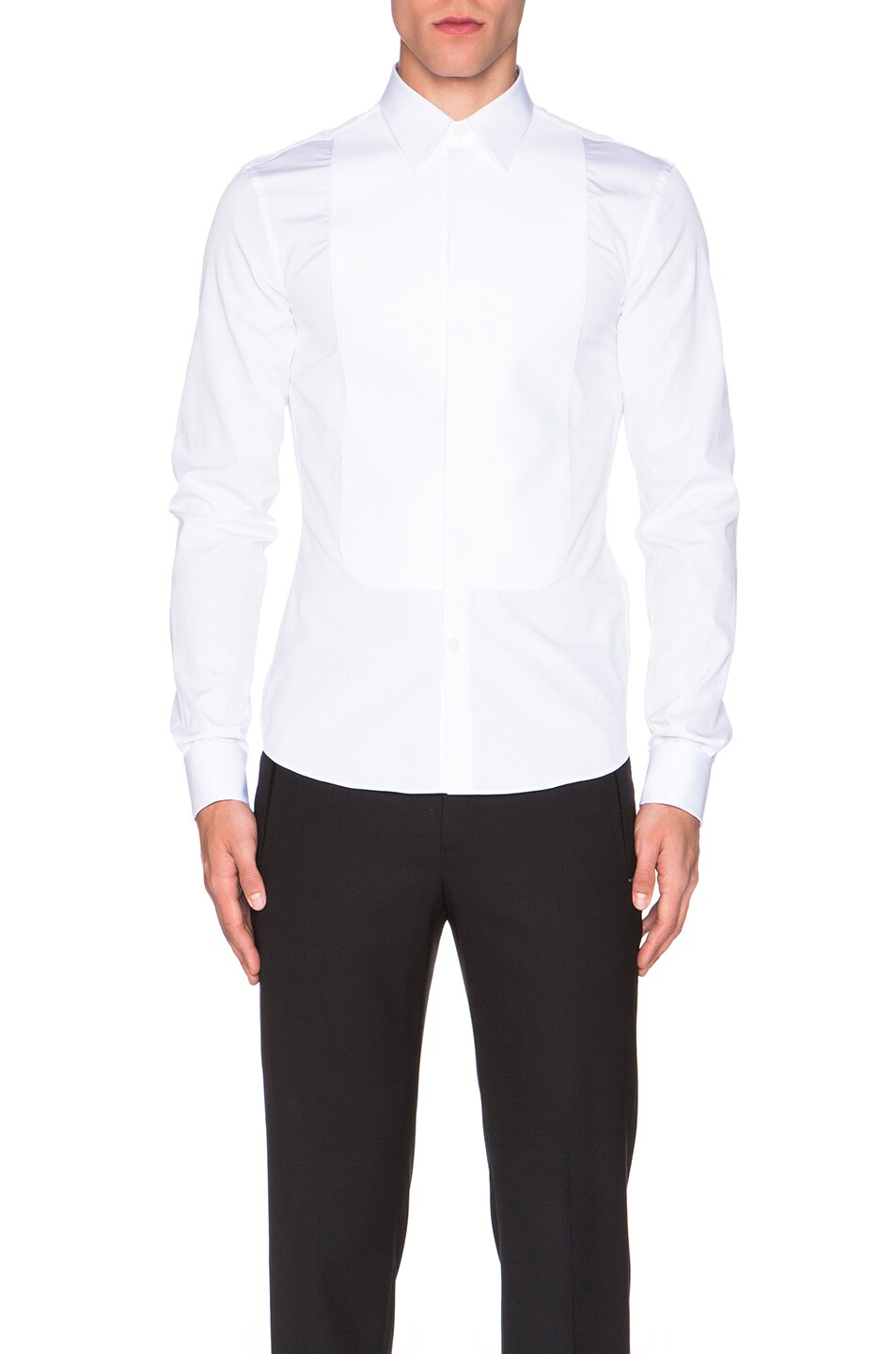 Image 1 of Givenchy Slim Fit Bib Shirt in White