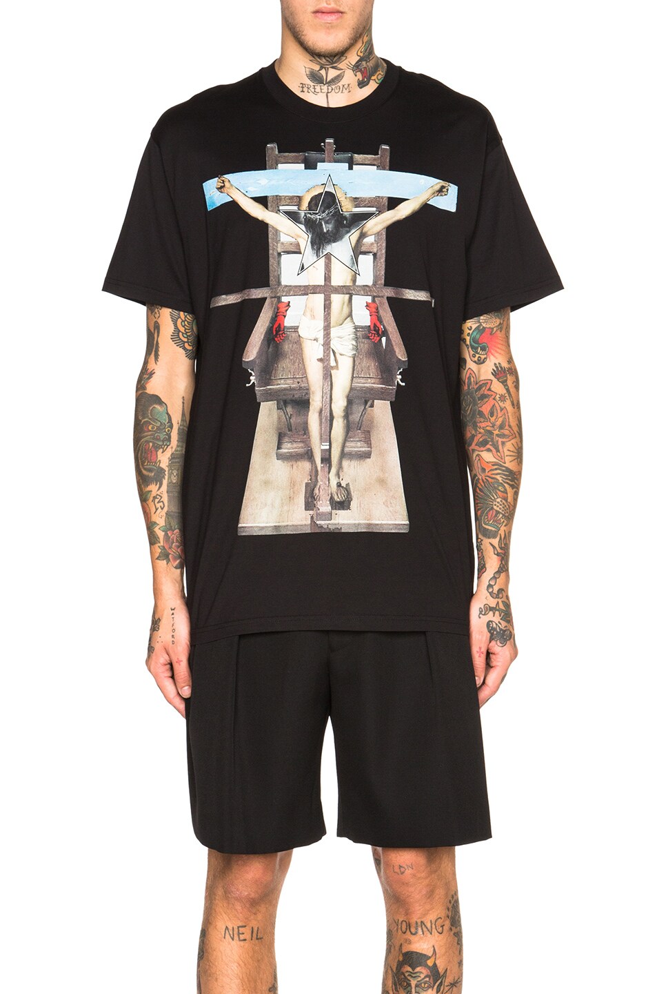Image 1 of Givenchy Crucifixion Tee in Black