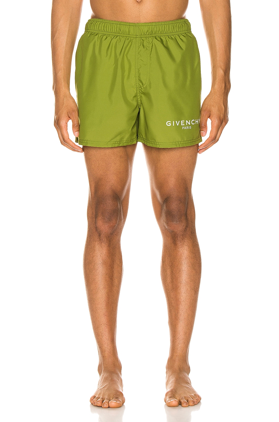 Givenchy Technical Swim Trunks in Olive Green | FWRD
