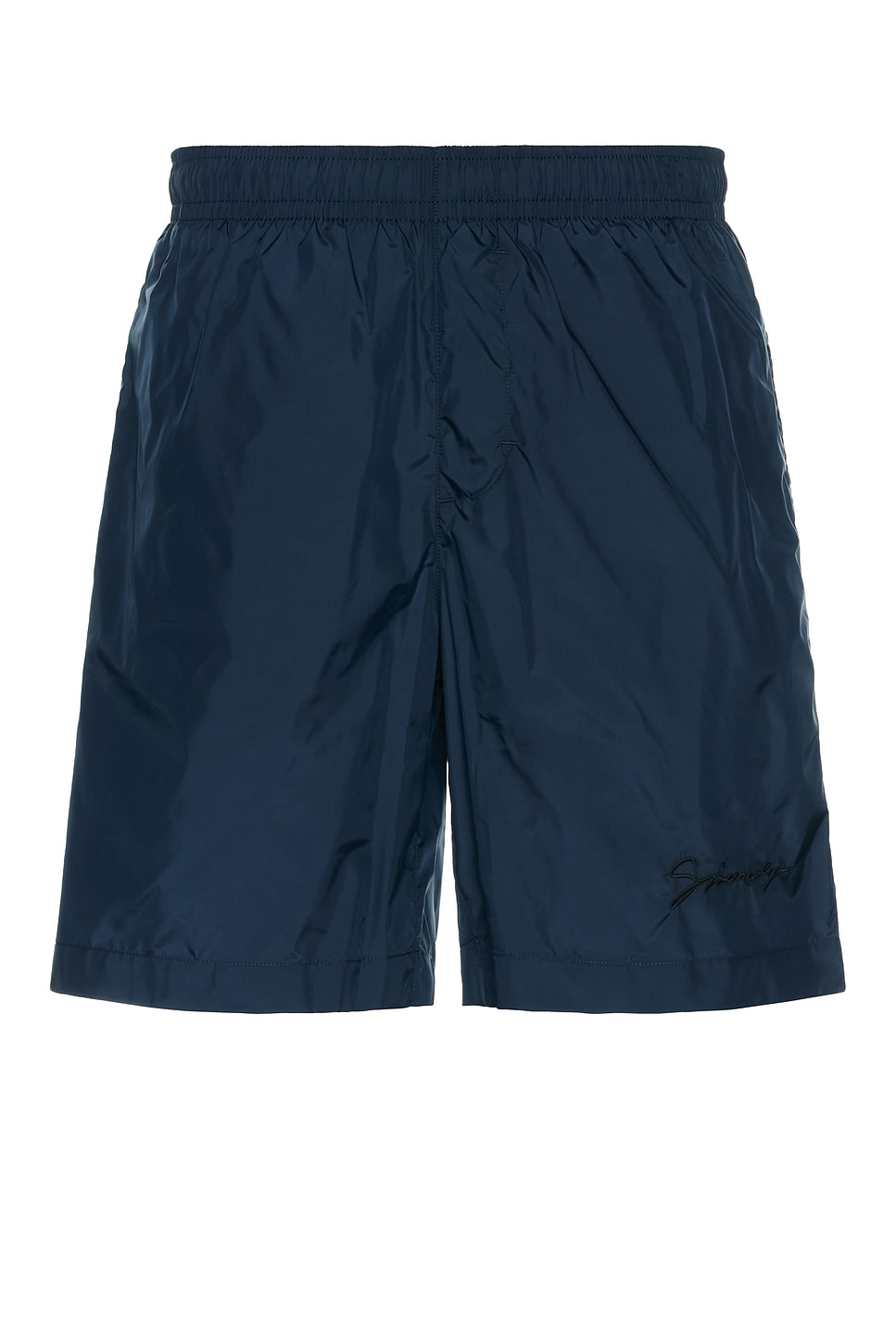 Logo Embroidery Swim Shorts in Navy