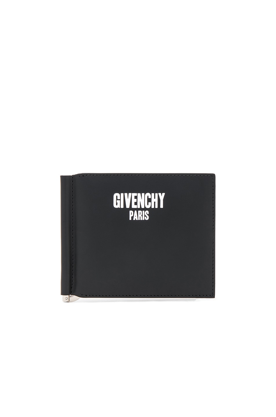 Image 1 of Givenchy Paris Print On Money Clip Wallet in Black