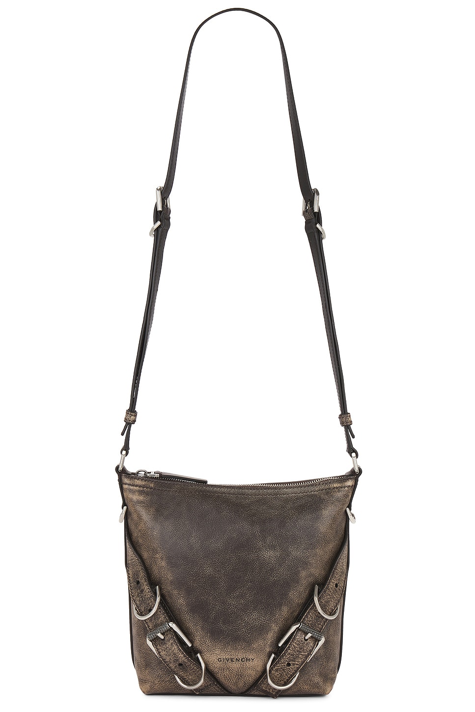 Voyou Small Crossbody Bag in Metallic Bronze