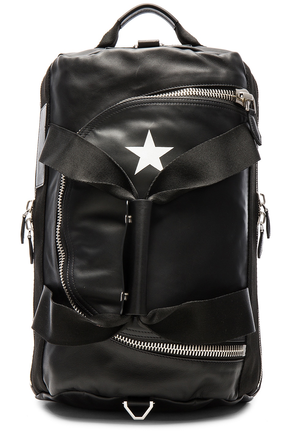 Image 1 of Givenchy Leather & Star Backpack in Black