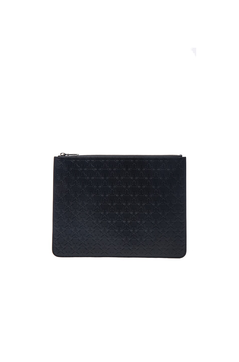 Image 1 of Givenchy Embossed Large Zip Pouch in Black