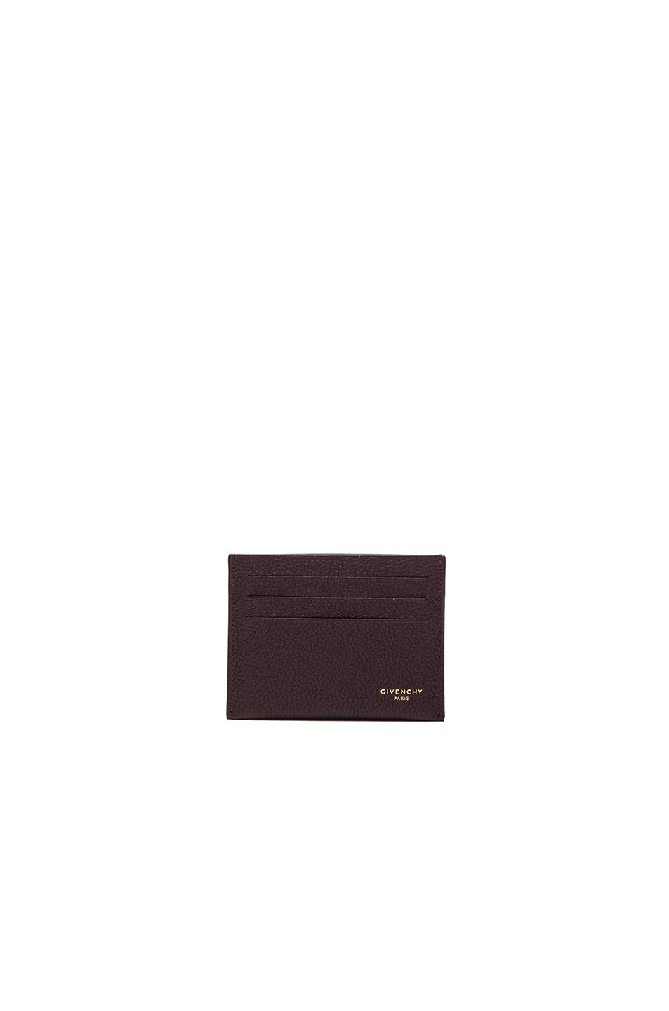 Image 1 of Givenchy Leather Double Cardholder in Burgundy