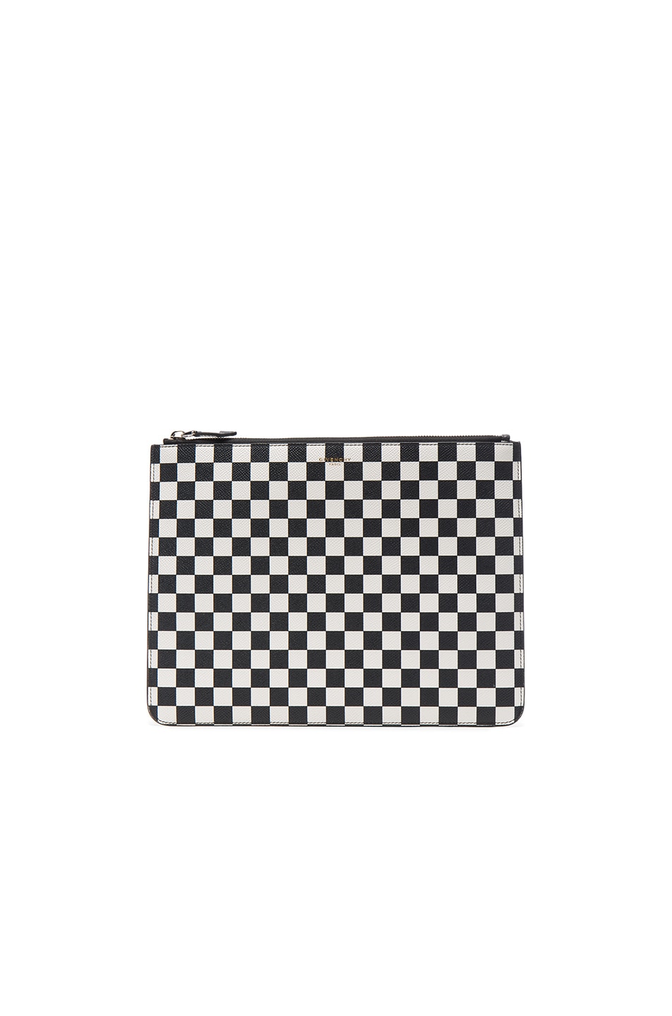 Image 1 of Givenchy Large Zip Pouch in Black & White