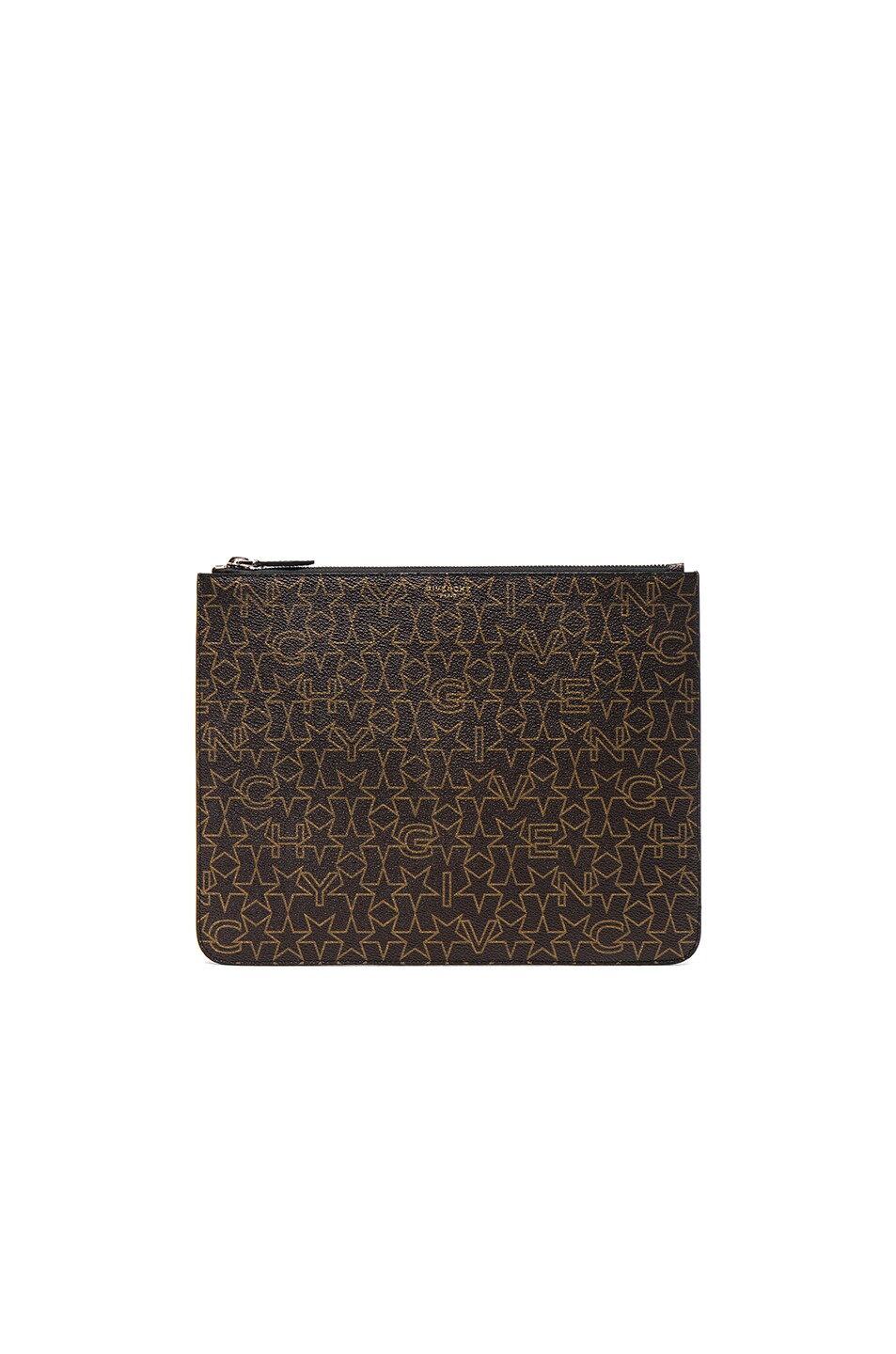 Image 1 of Givenchy Large Zip Pouch in Brown & Beige