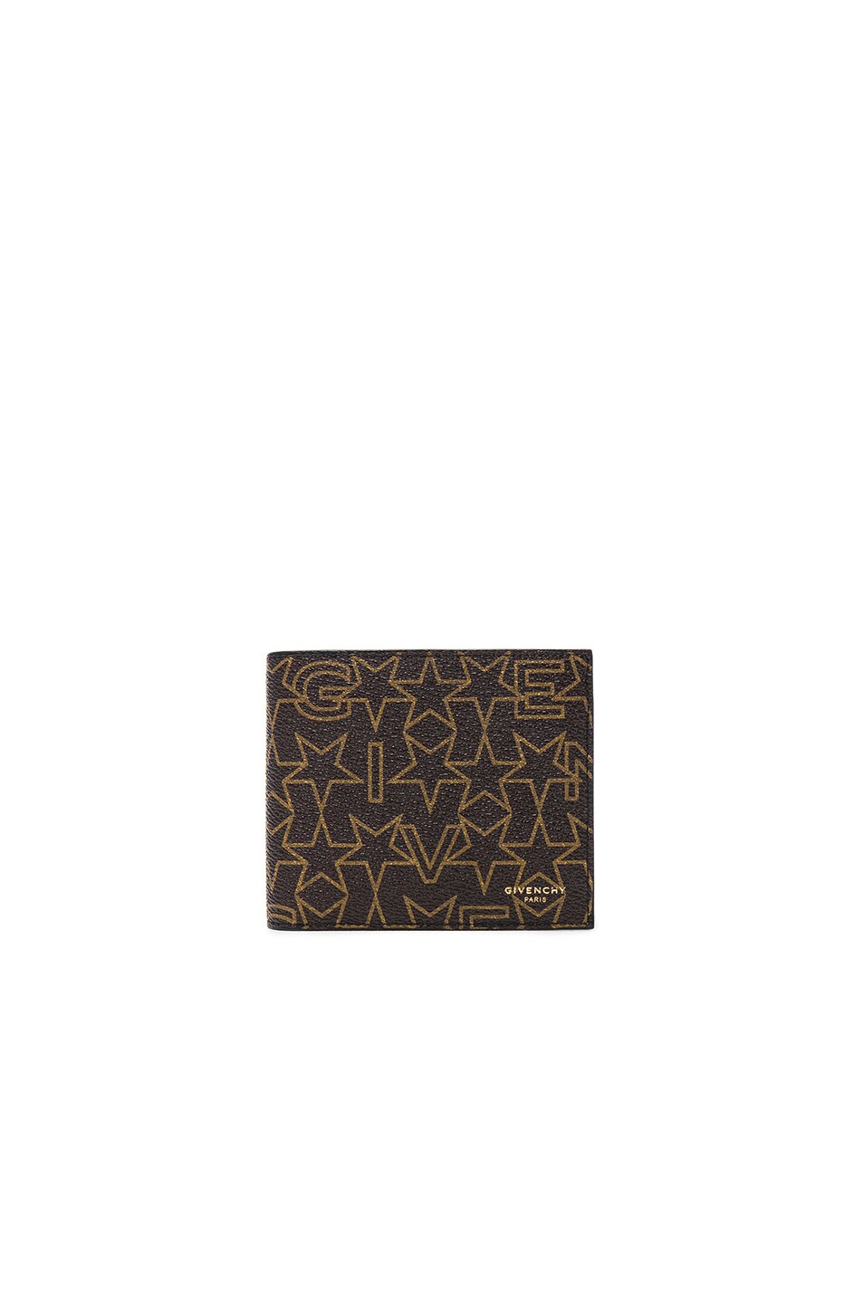 Image 1 of Givenchy Printed Billfold Wallet in Brown & Beige