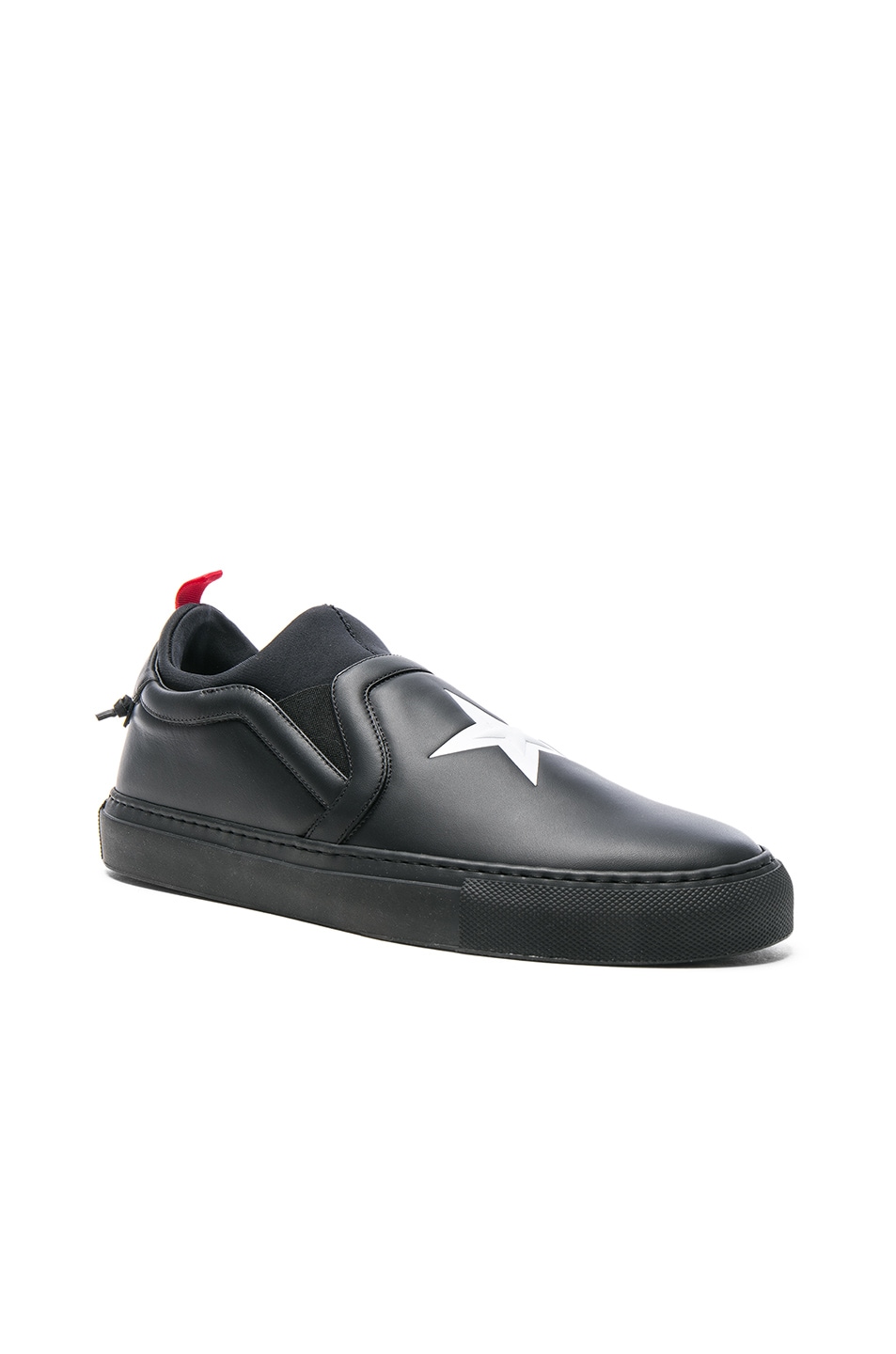 Image 1 of Givenchy Street Skate Sock Leather Sneakers in Black & White