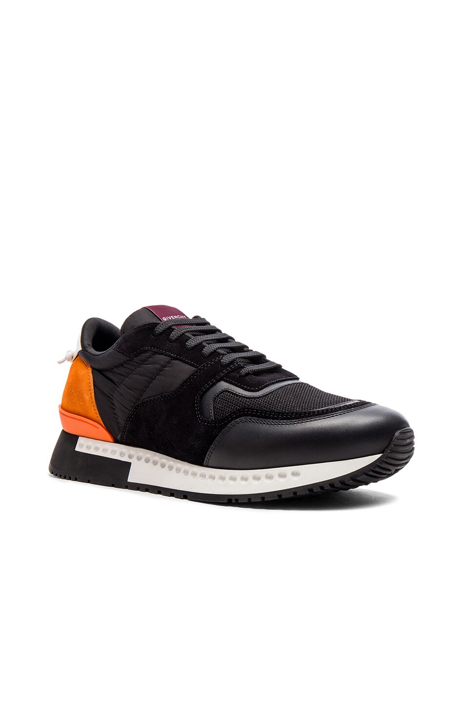 Image 1 of Givenchy Active Runner Sneakers in Black & Orange