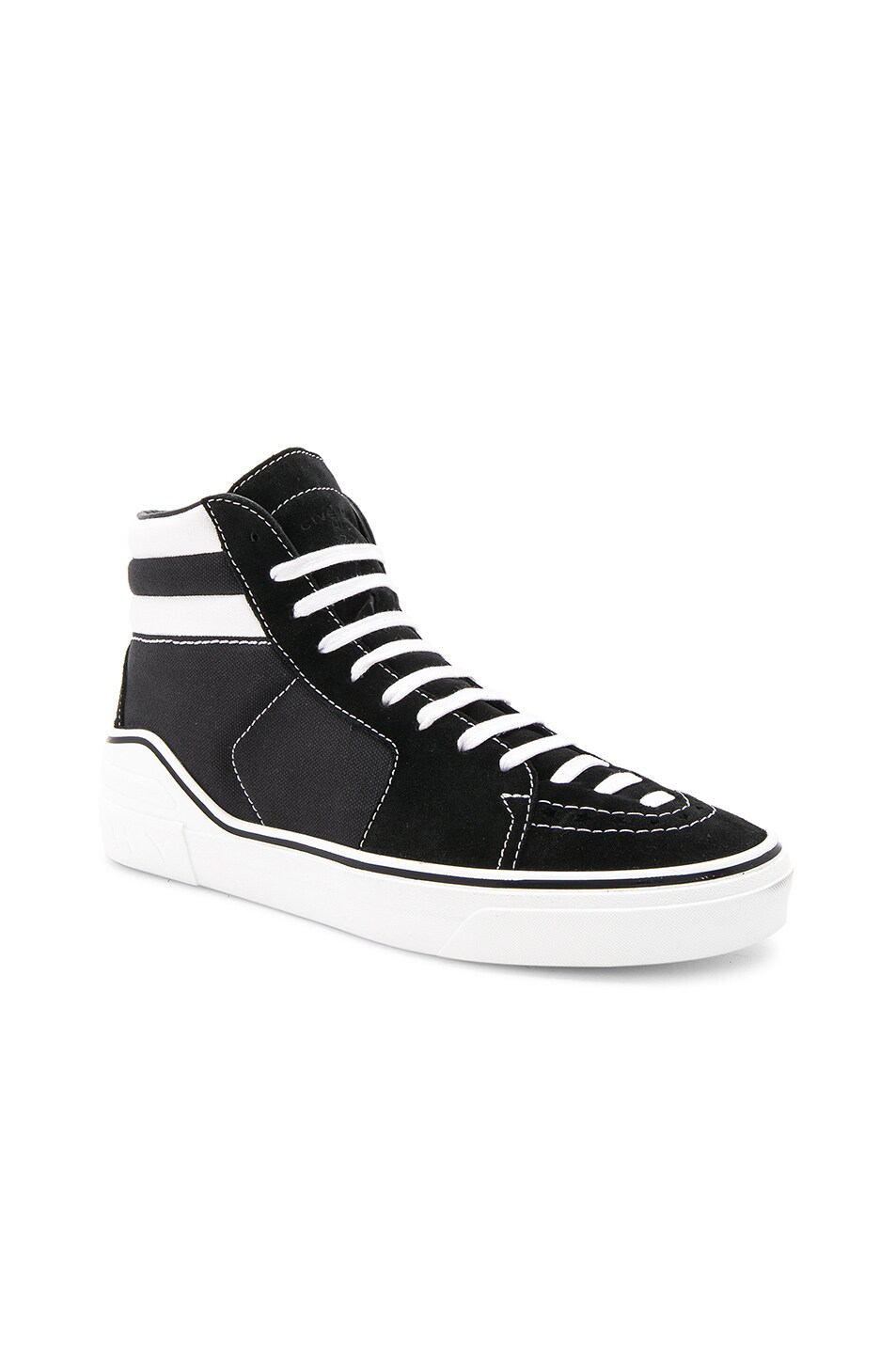 Givenchy Men'S George Canvas High-Top Sneakers, Black/White, Oxford ...