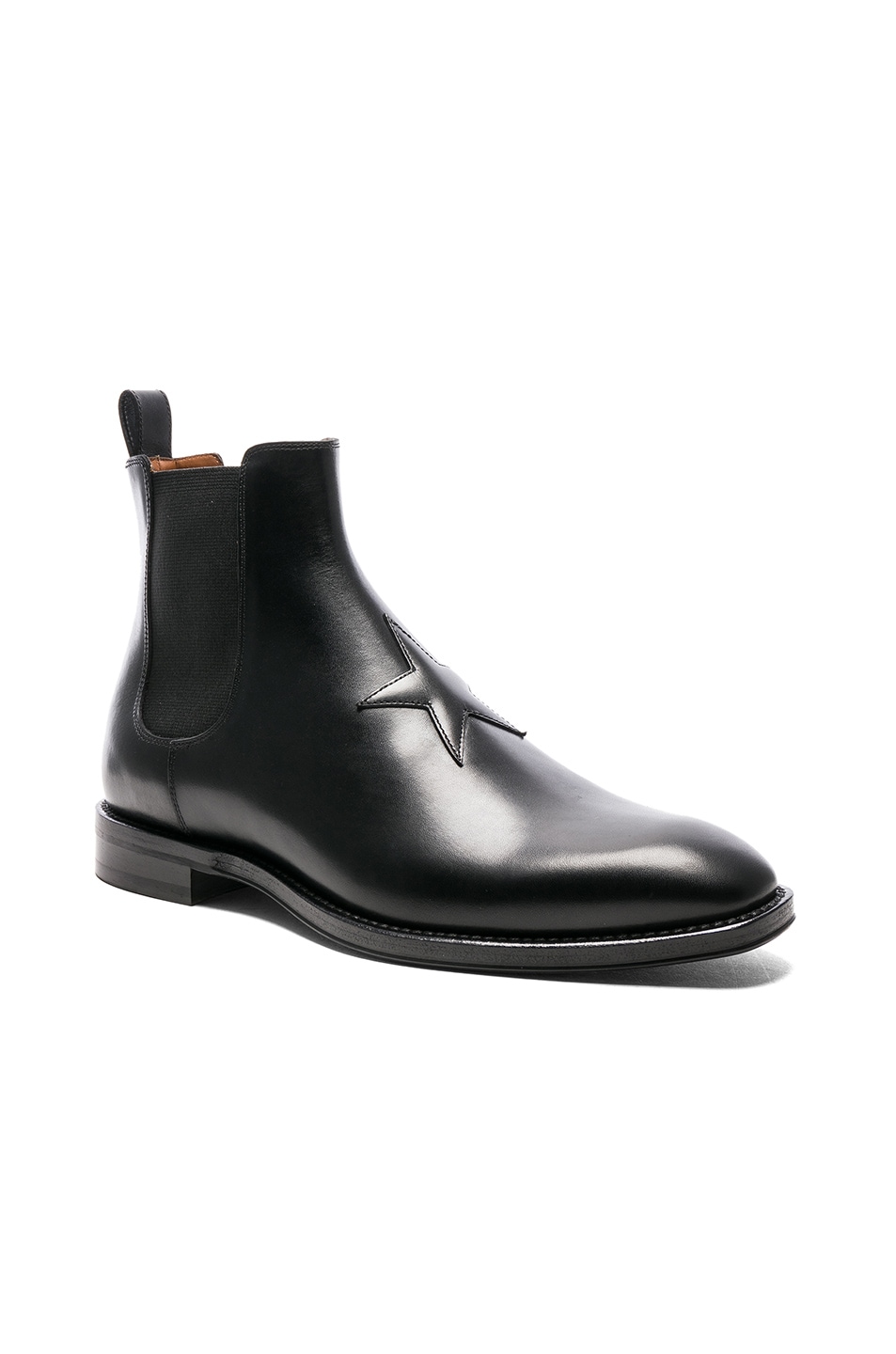 Image 1 of Givenchy Leather Rider Boots in Black & Black