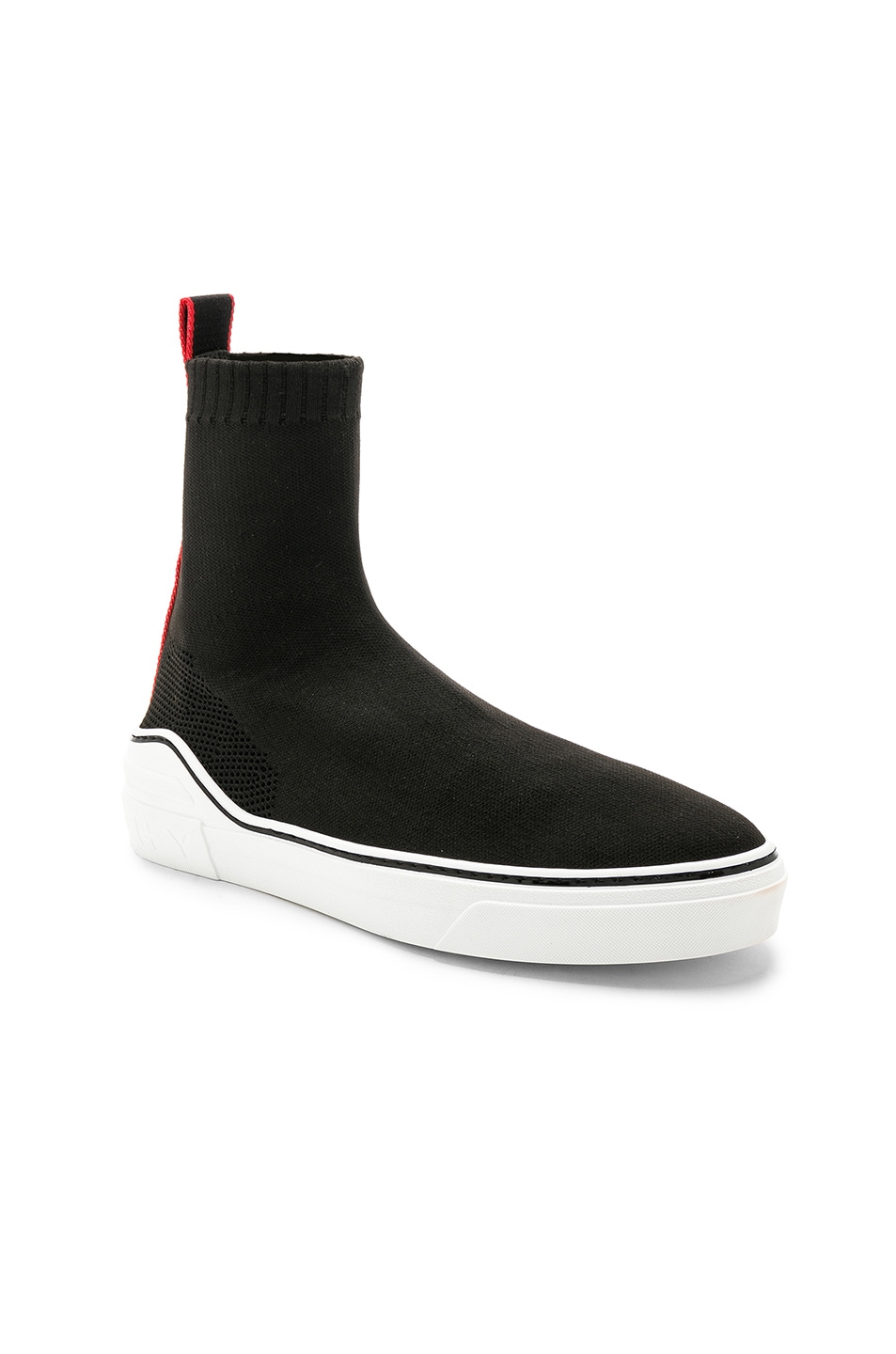 Image 1 of Givenchy George V Mid Sock Sneakers in Black & White