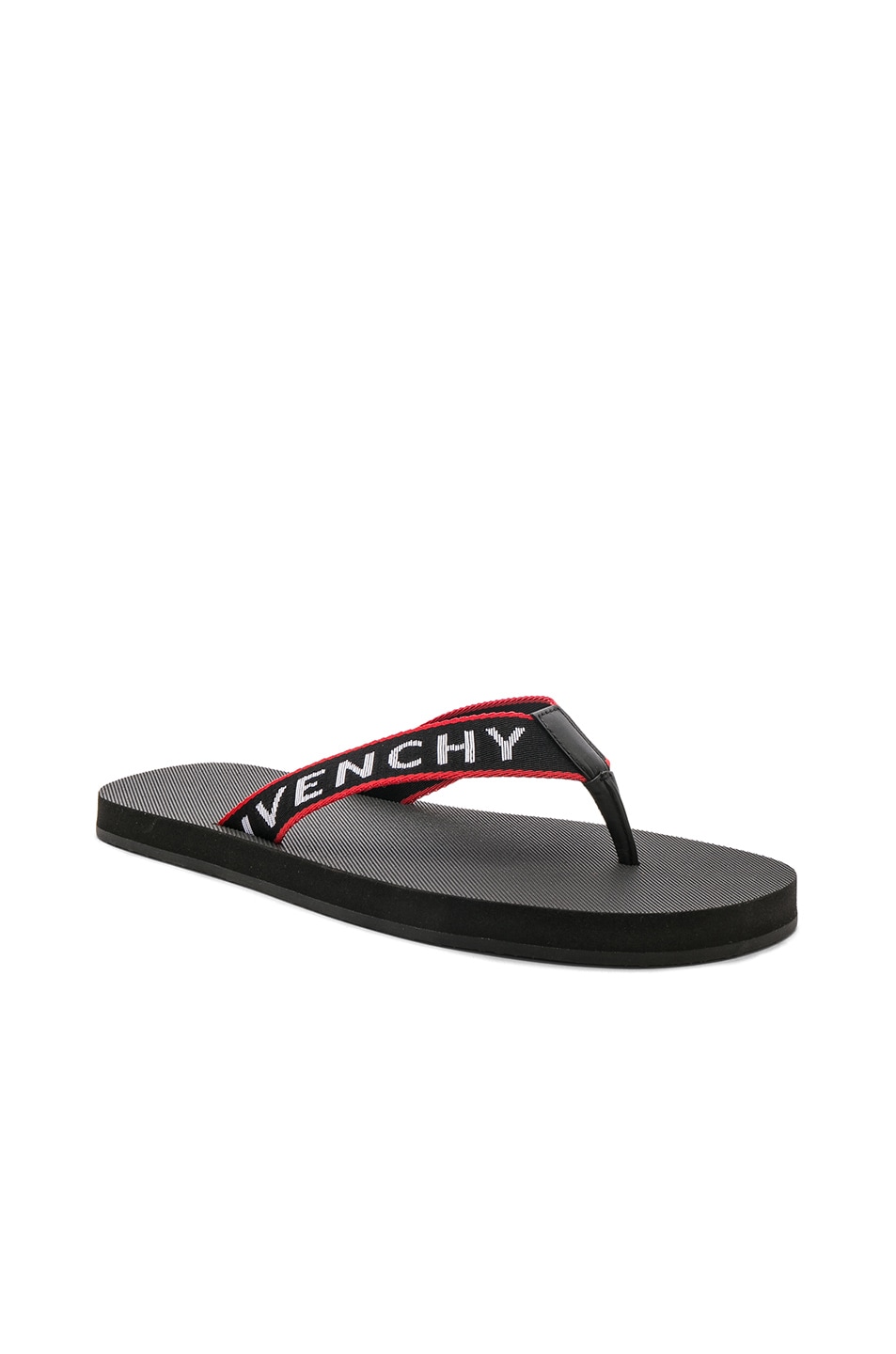 Image 1 of Givenchy Logo Flip Flop Sandals in Black