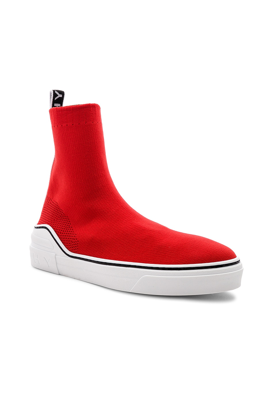 Image 1 of Givenchy George V Mid Sock Sneakers in Red