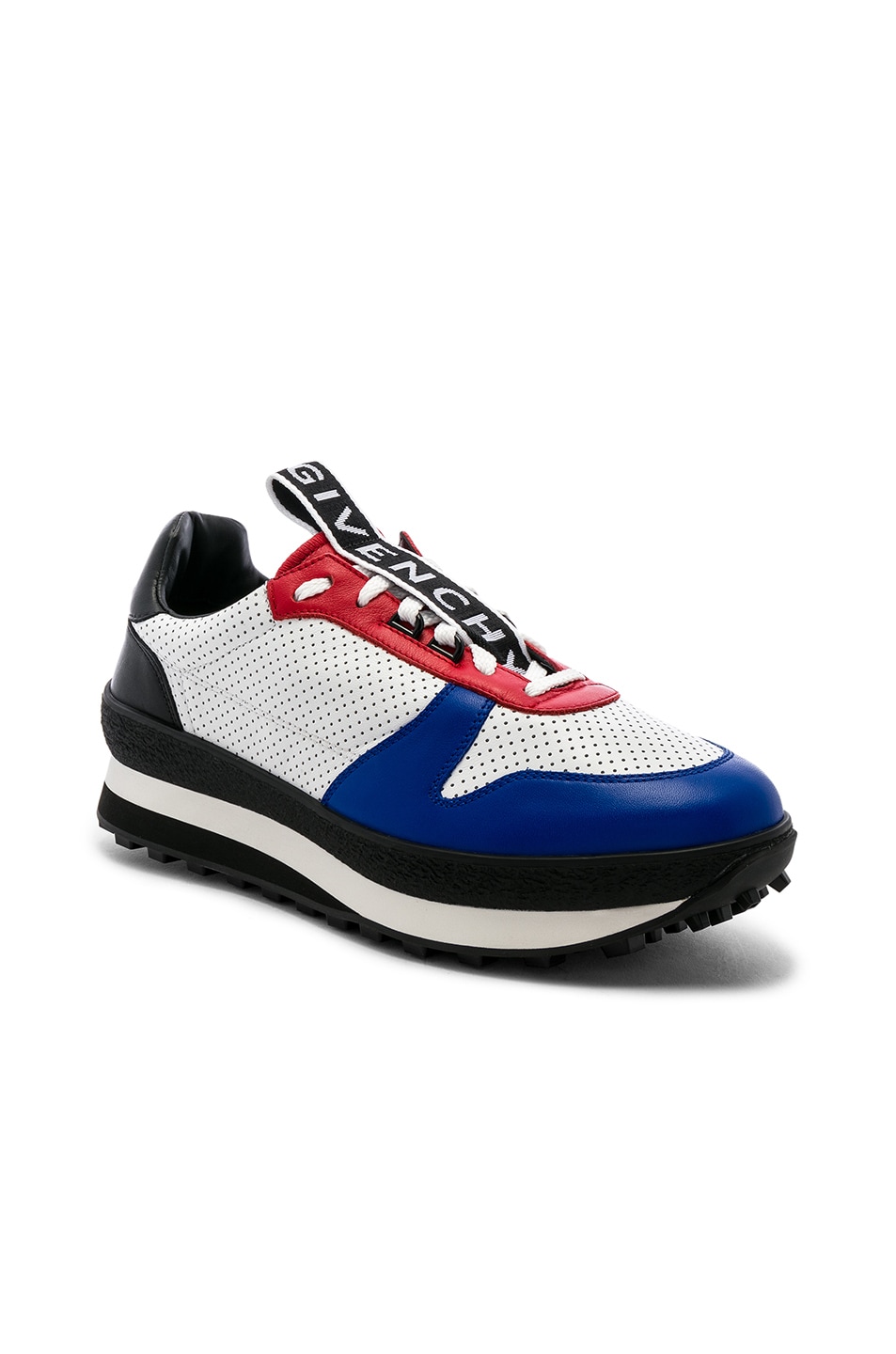Image 1 of Givenchy TR3 Runner Sneakers in White, Red & Black