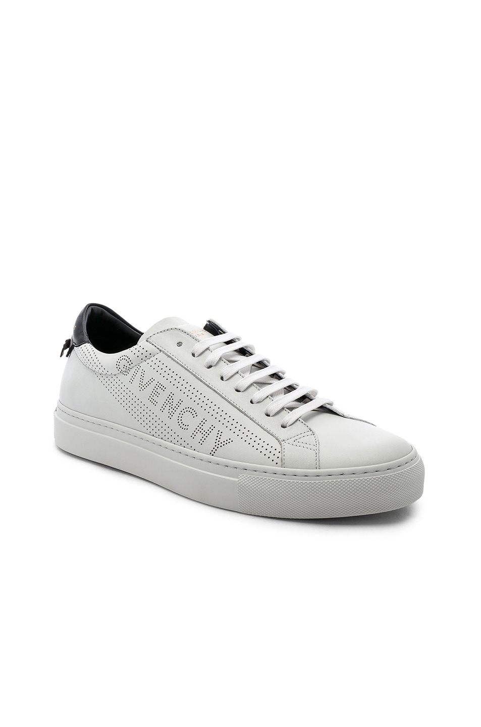 Image 1 of Givenchy Urban Street Perforated Sneakers in White & Black
