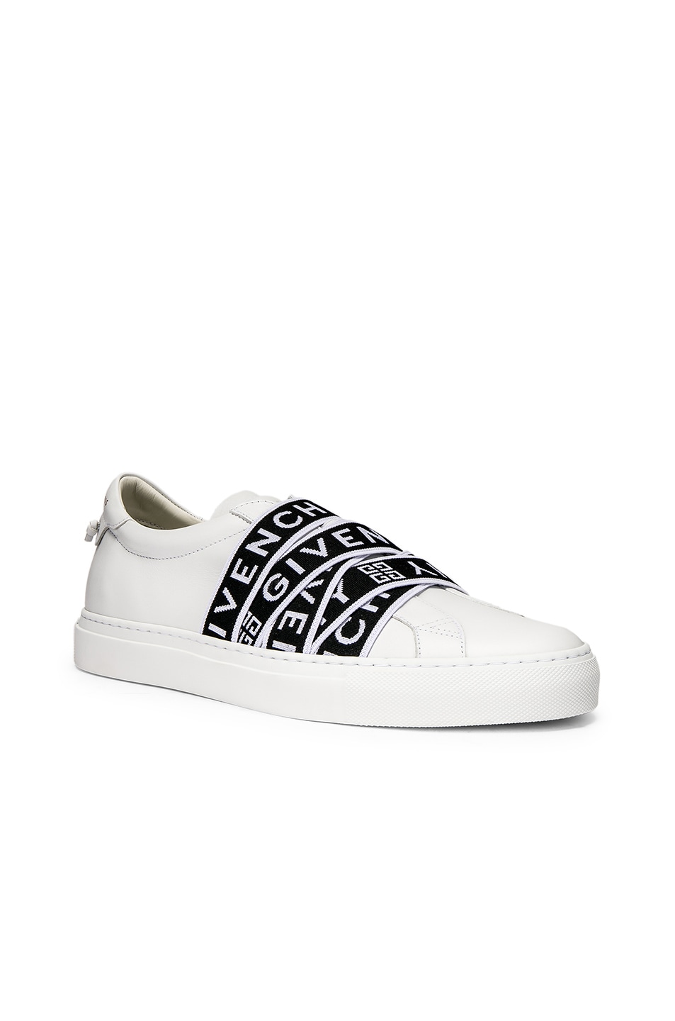 Image 1 of Givenchy Logo Webbing Street Sneaker in White & Black