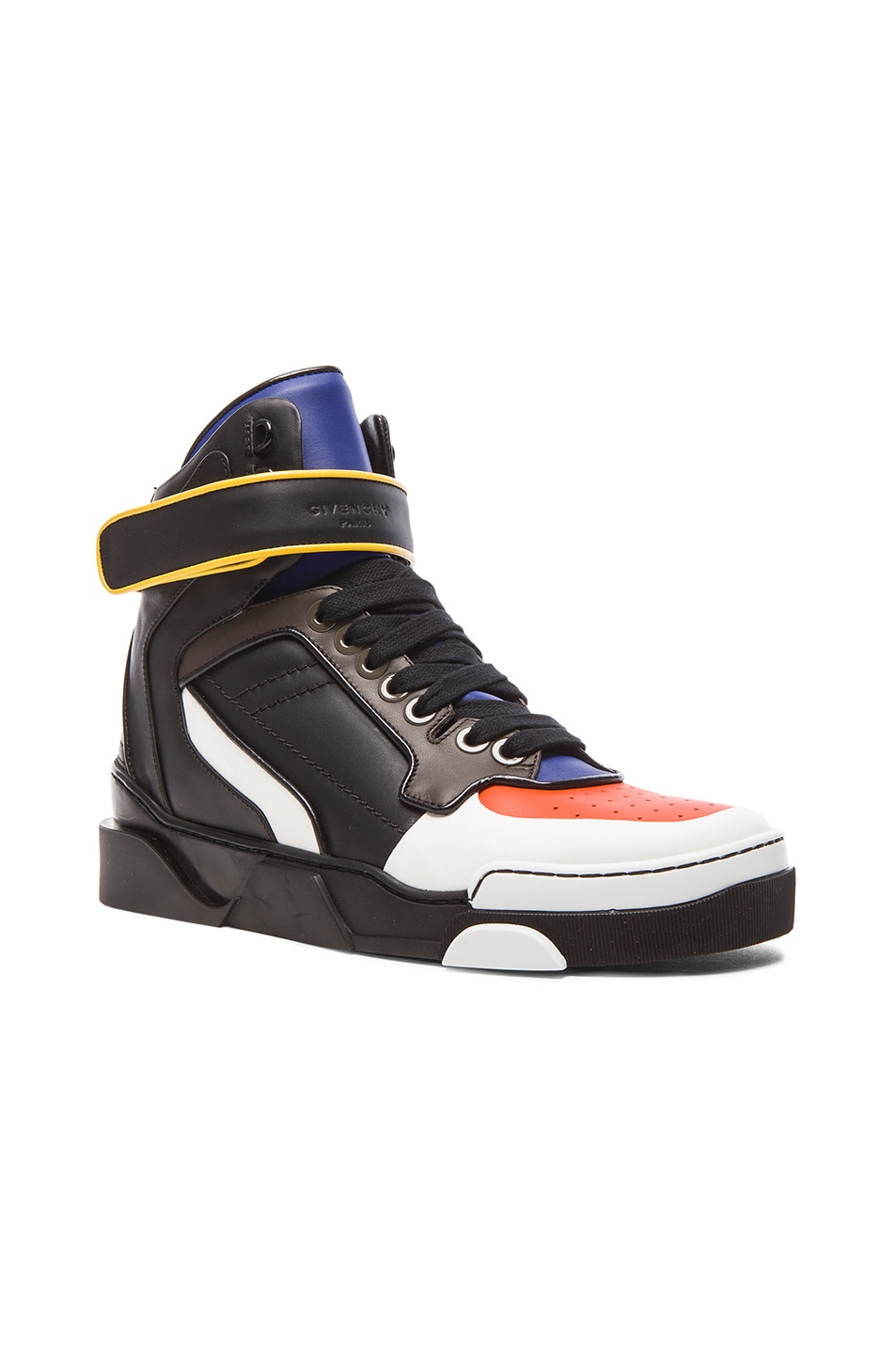 Image 1 of Givenchy Multicolor Tyson Leather Sneakers in Black