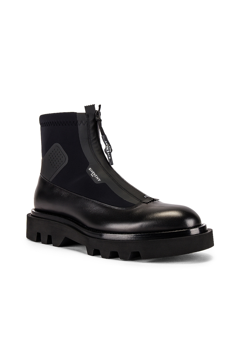 Givenchy Combat Boot With Zip in Black | FWRD
