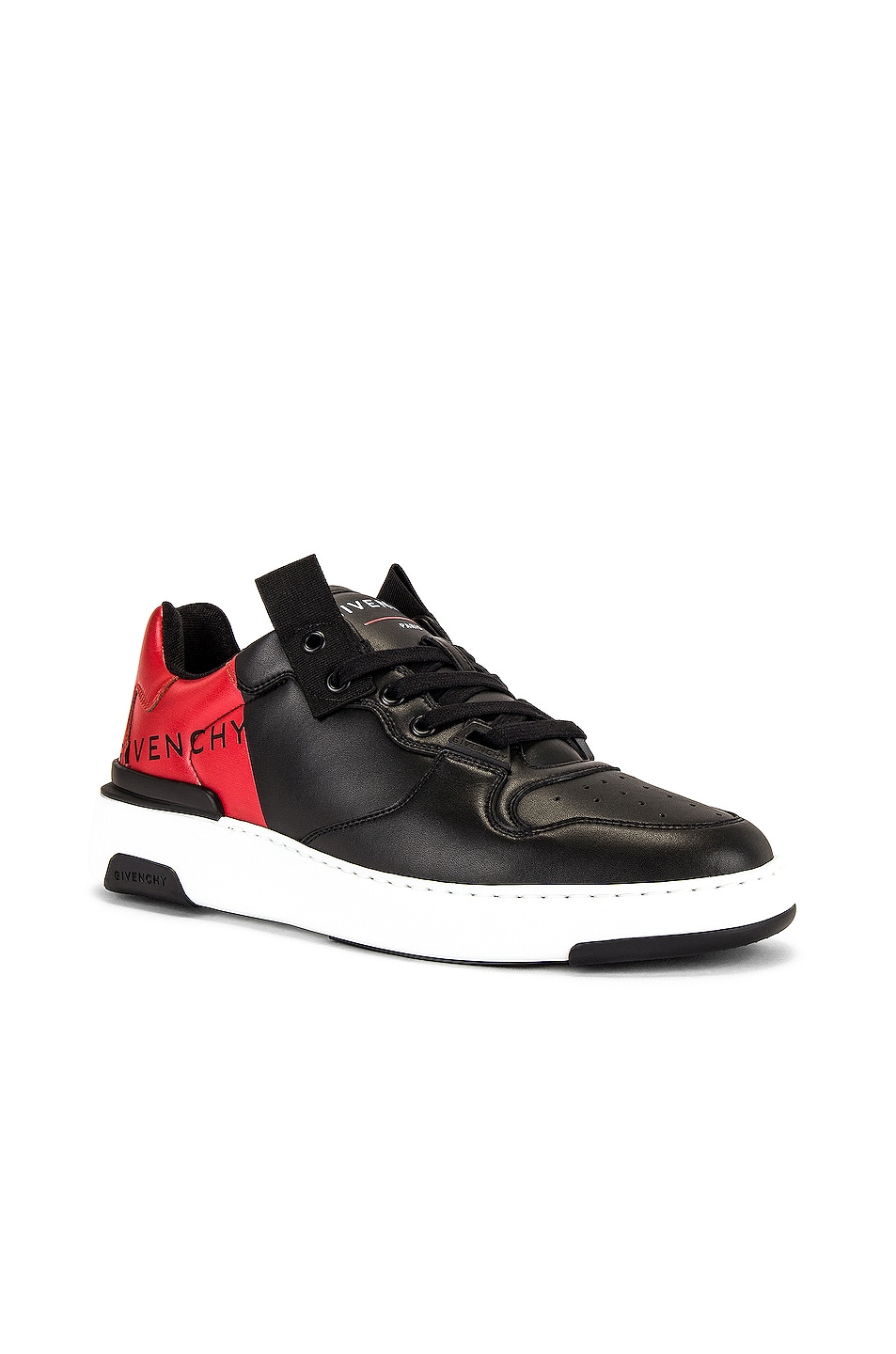 Image 1 of Givenchy Givenchy Print Low Top Wing Sneaker in Black & Red