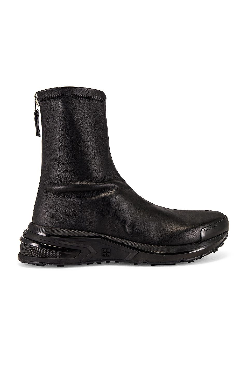 Image 1 of Givenchy Leather Sock Sneaker in Black