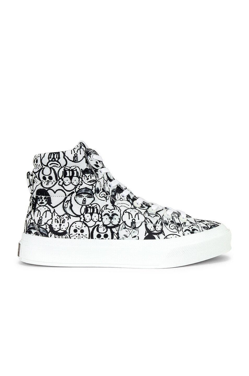 Image 1 of Givenchy City High Top Sneaker in White & Black