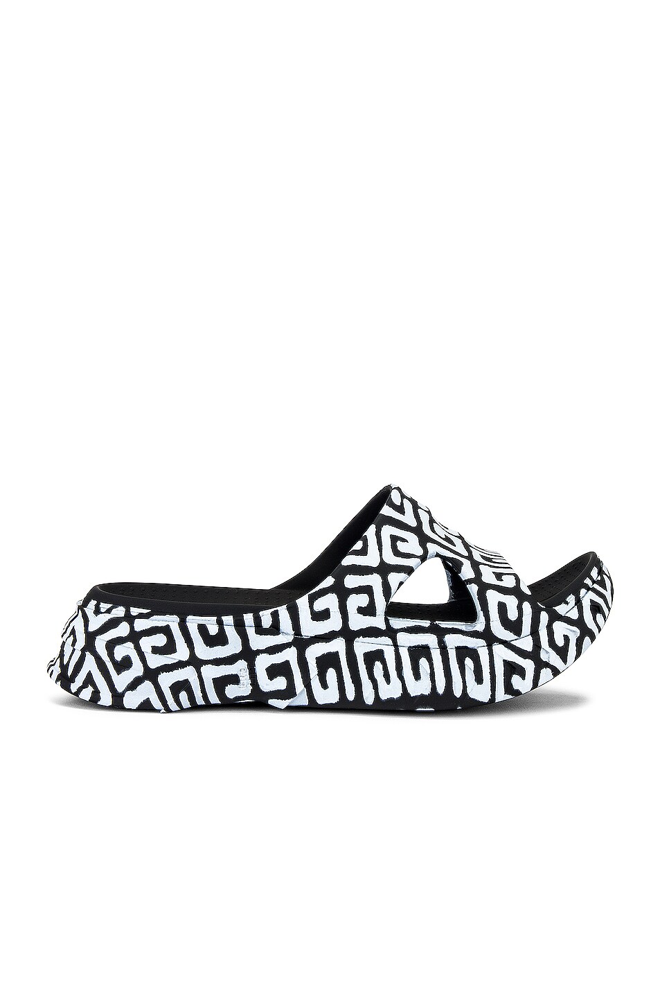 Image 1 of Givenchy Printed Marshmallow Slider Sandal in Black & White