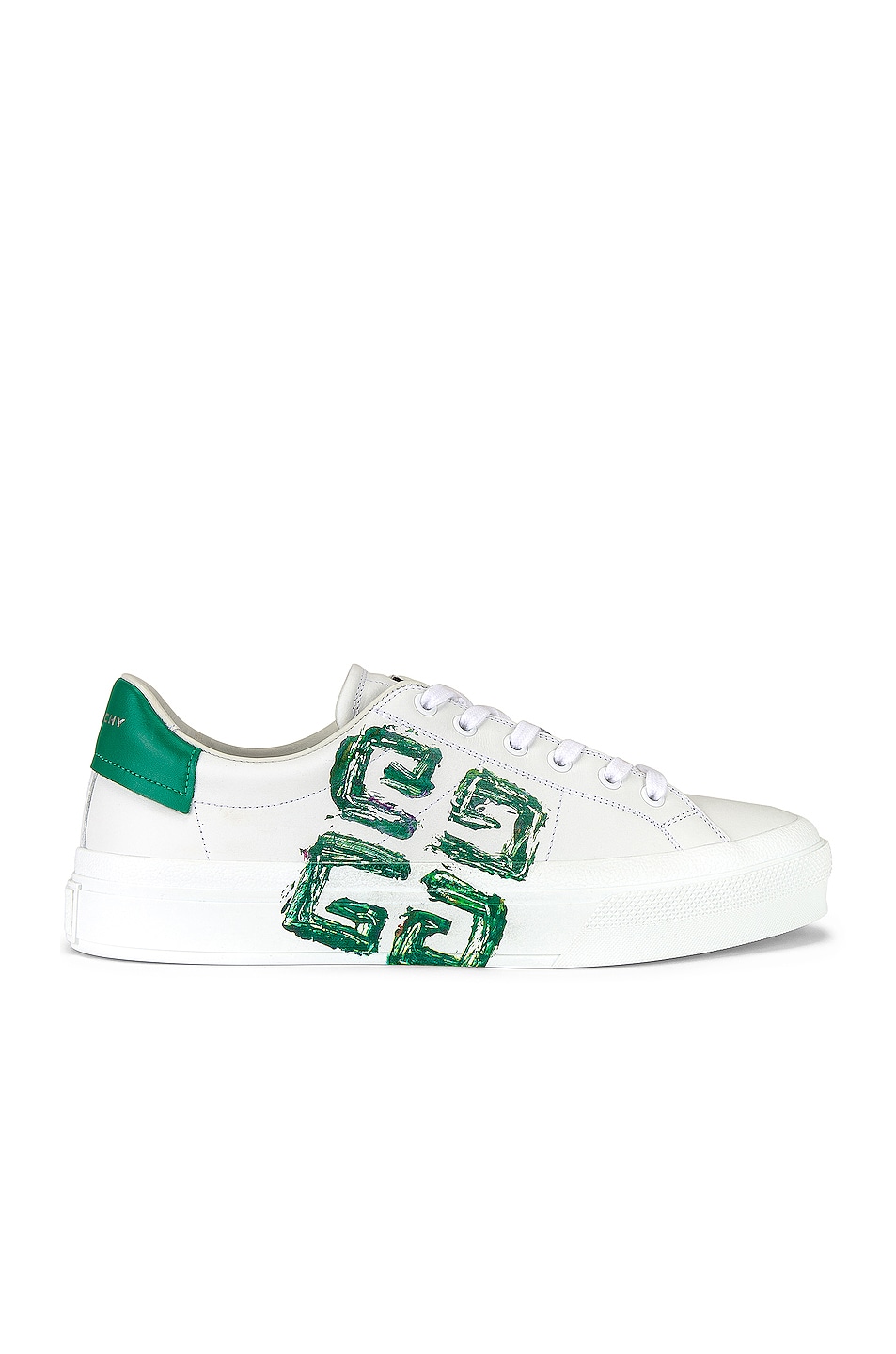 Image 1 of Givenchy City Sport Lace-Up Sneaker in White & Green
